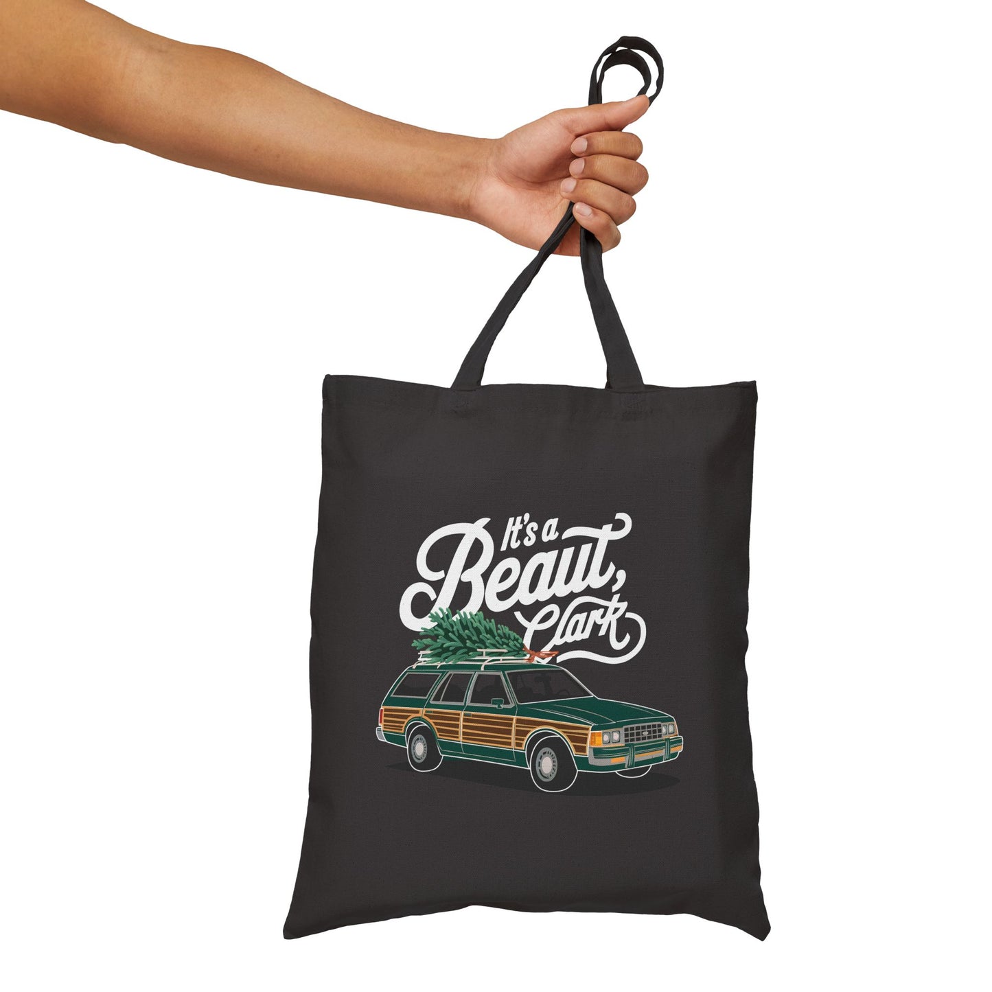 "It's A Beaut, Clark" Christmas Cotton Canvas Tote Bag