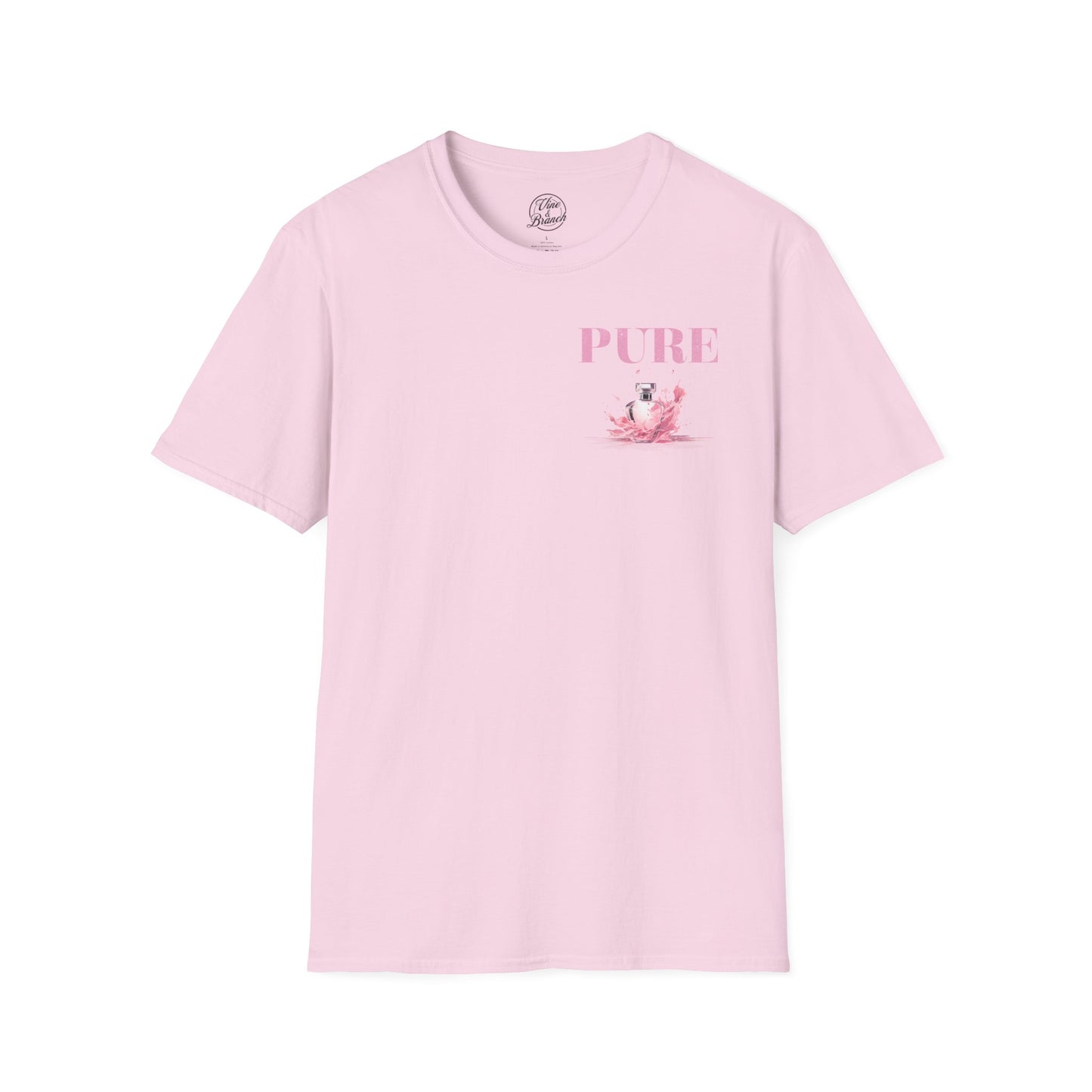 "Pure Worship" Pink Adult Unisex Softstyle Tee