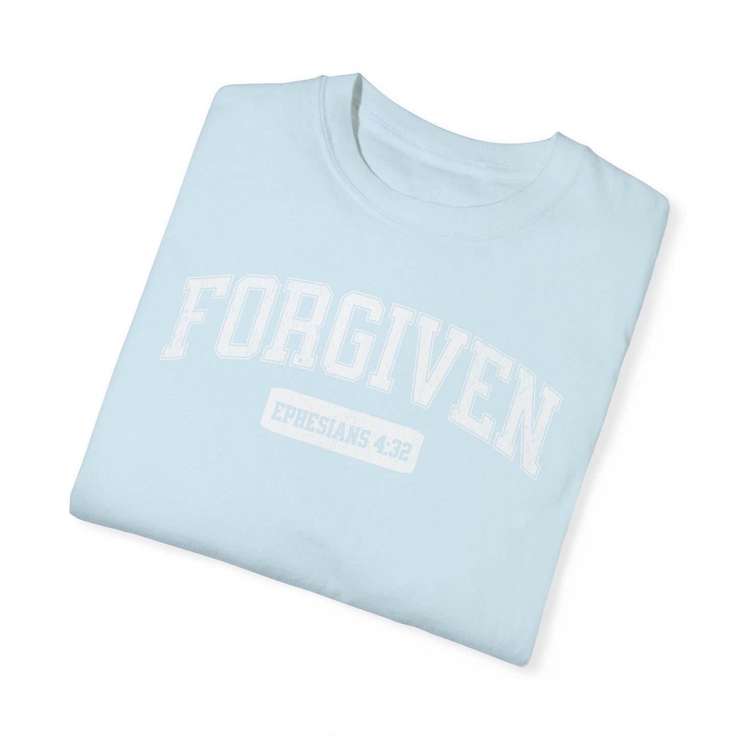 "Forgiven" Varsity Style Adult Unisex Garment-Dyed Tee