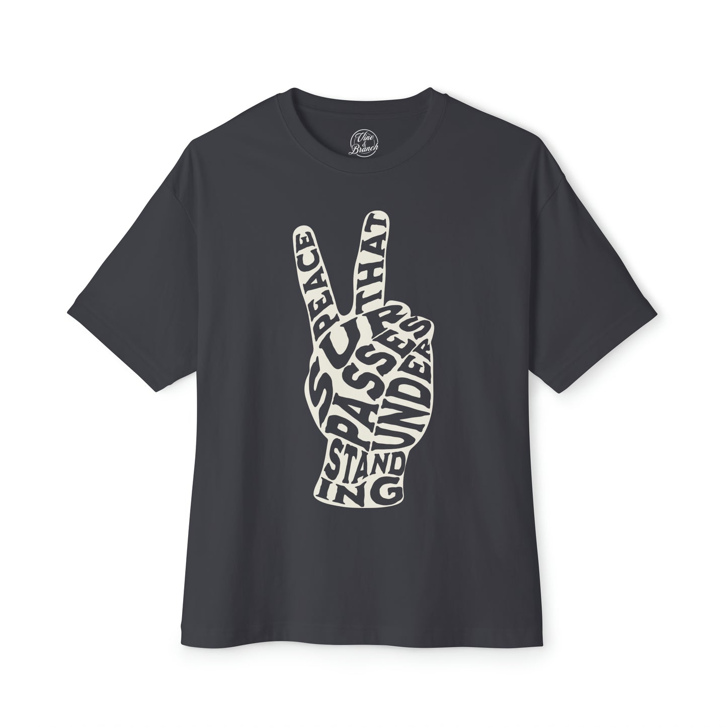 "Peace That Surpasses Understanding" Adult Unisex Oversized Boxy Tee