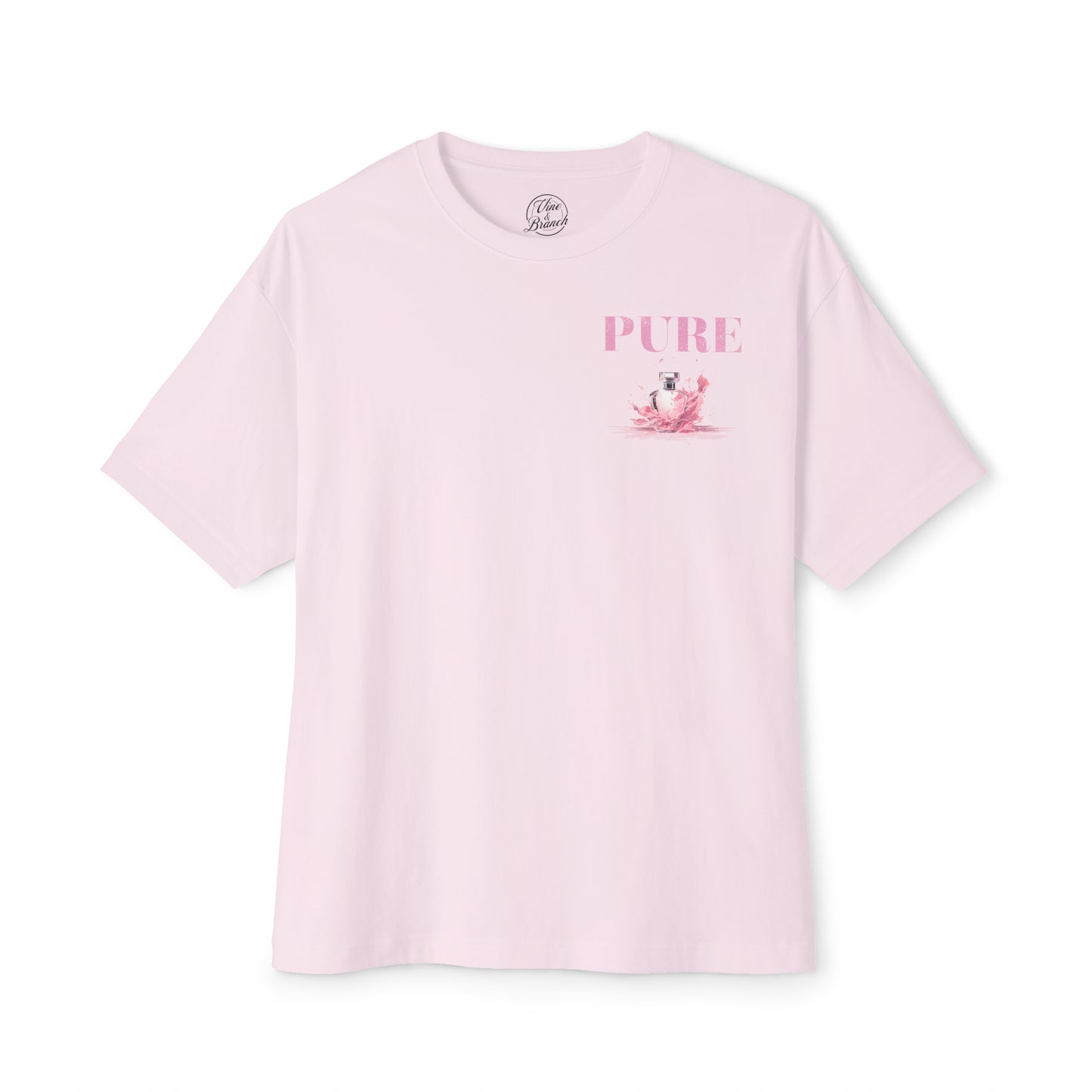 "Pure Worship" Pink Adult Unisex Oversized Boxy Tee