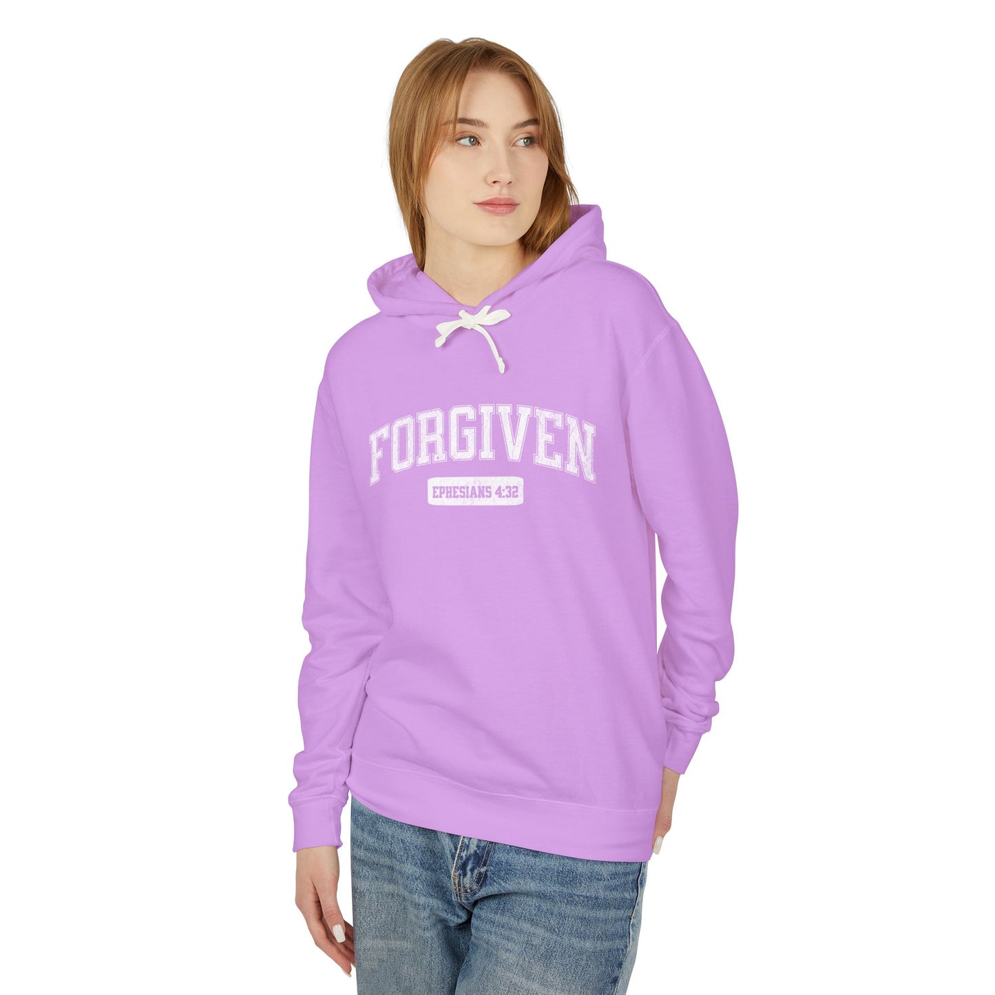 "FORGIVEN" VARSITY UNISEX PREMIUM LIGHTWEIGHT HOODIE