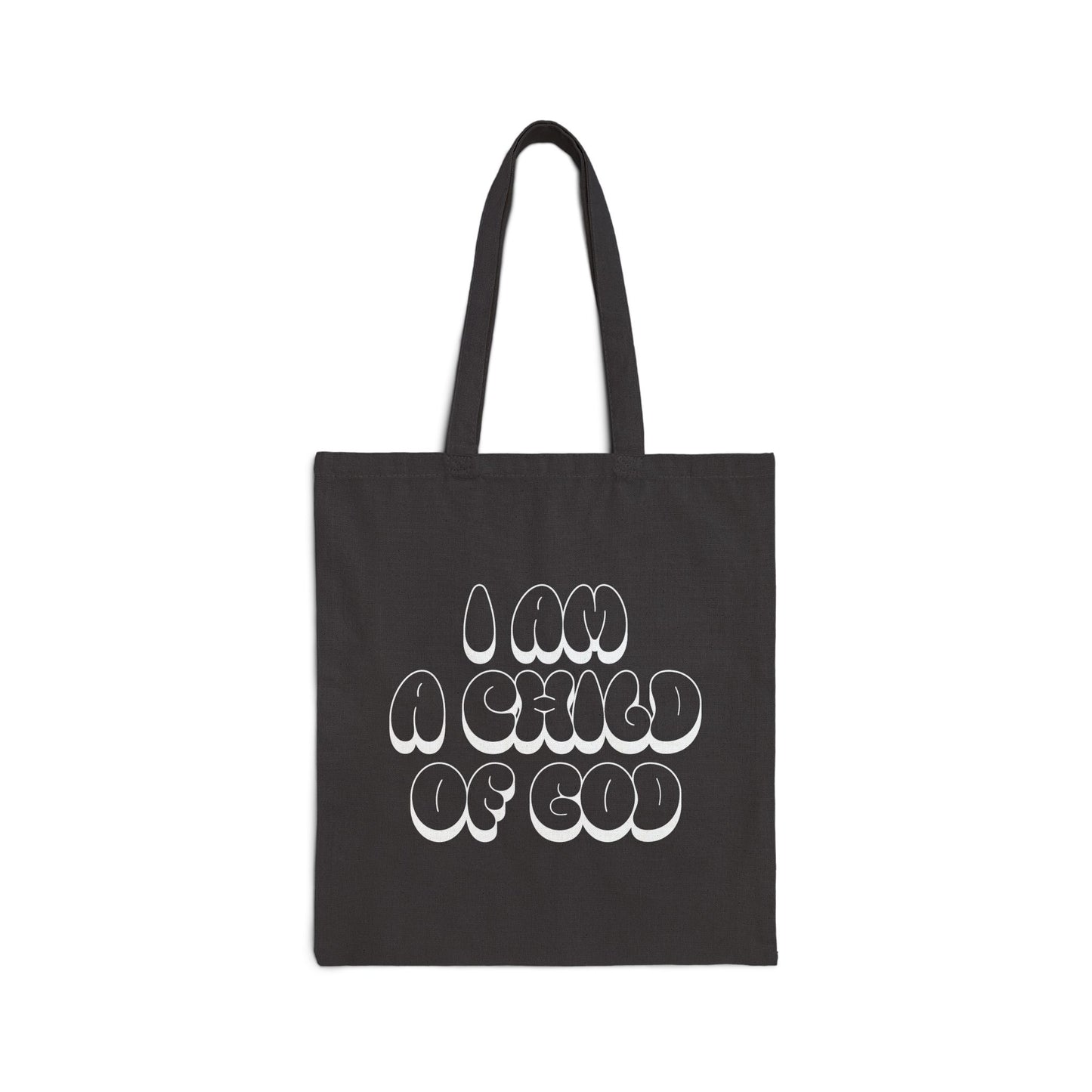 "I Am A Child of God" Cotton Canvas Tote Bag