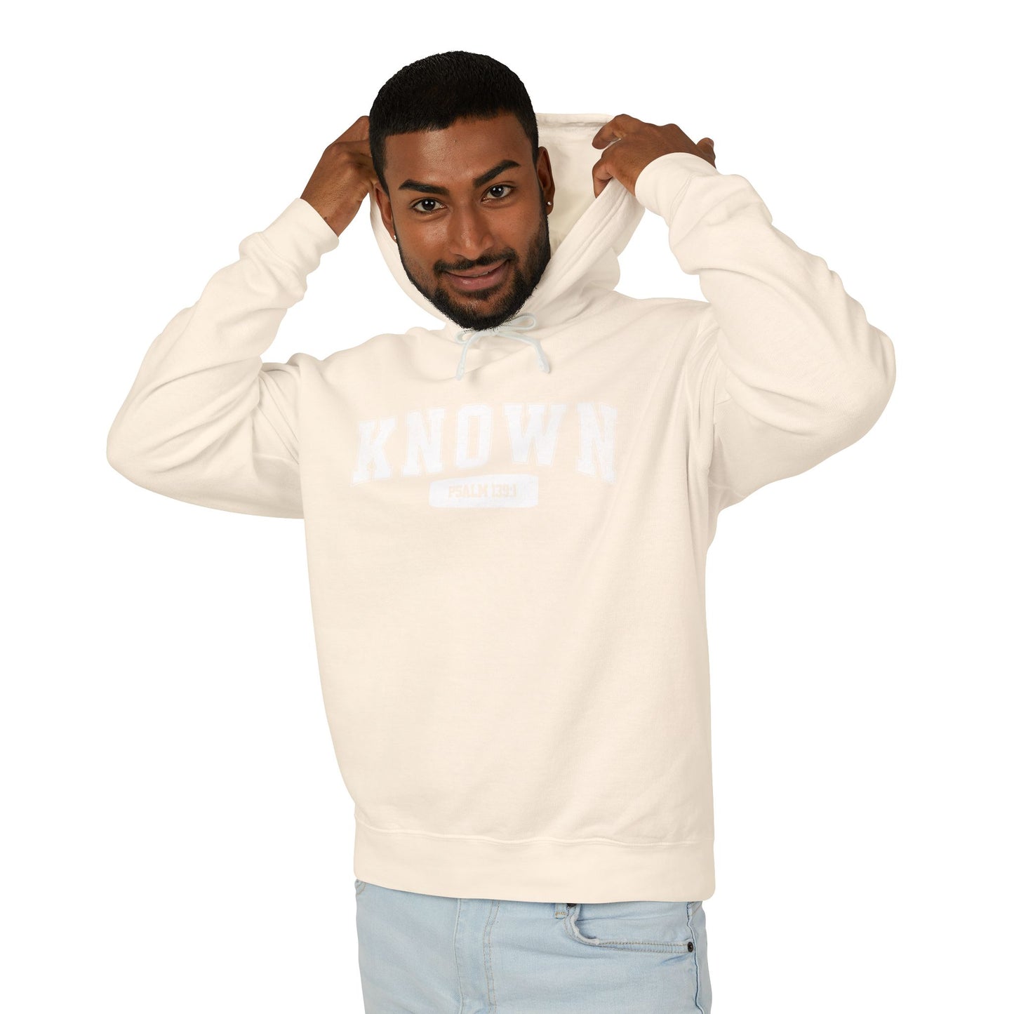 "KNOWN" VARSITY UNISEX PREMIUM LIGHTWEIGHT HOODIE