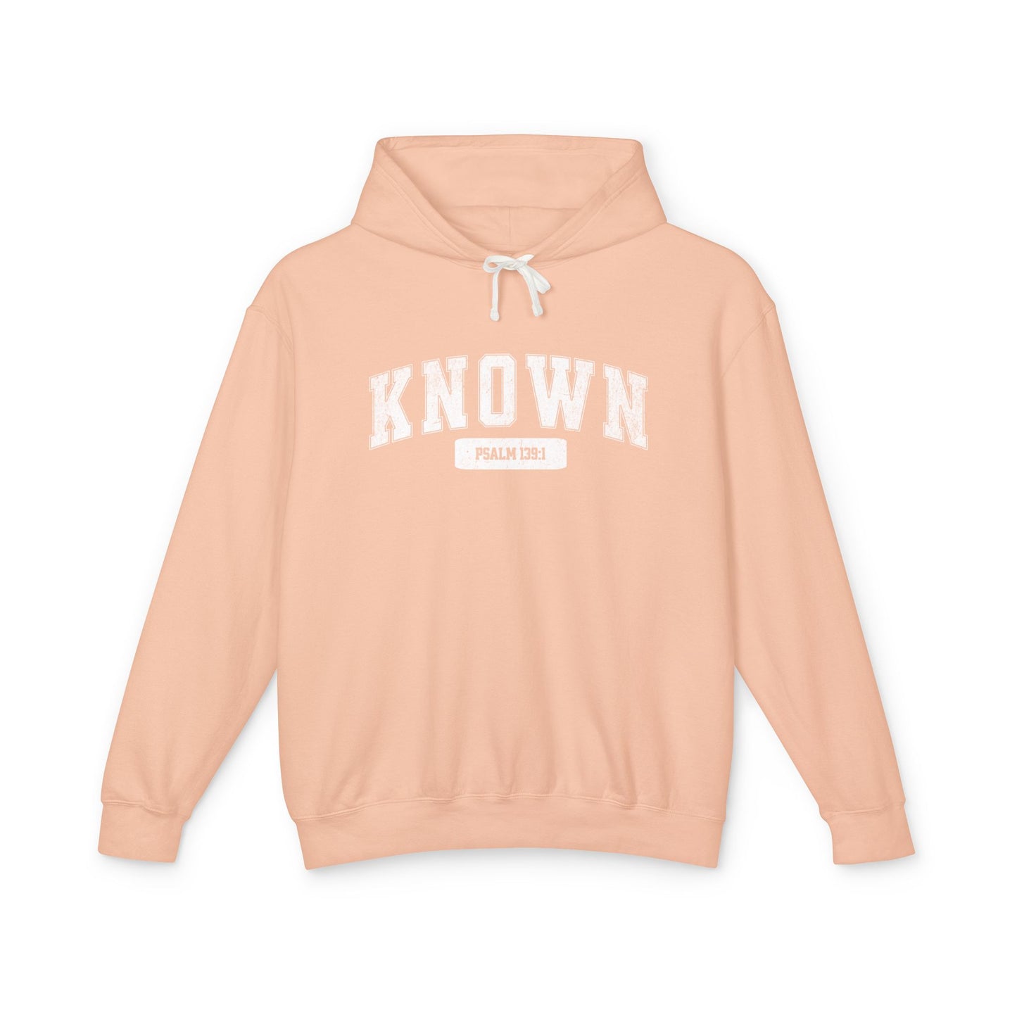 "KNOWN" VARSITY UNISEX PREMIUM LIGHTWEIGHT HOODIE