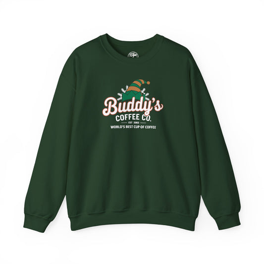 "Buddy's Coffee Co." Christmas Crewneck Sweatshirt