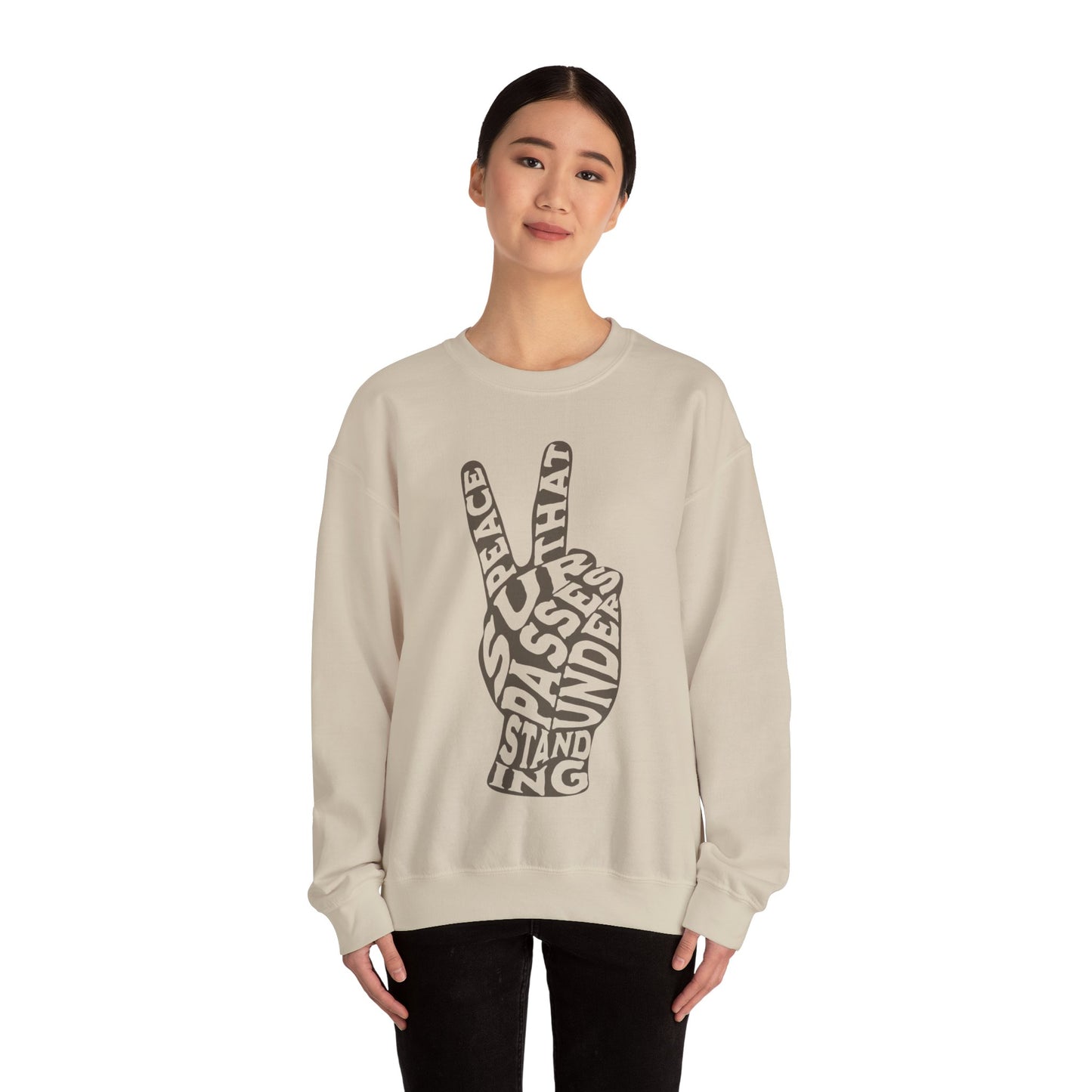 "Peace" Adult Crewneck Sweatshirt