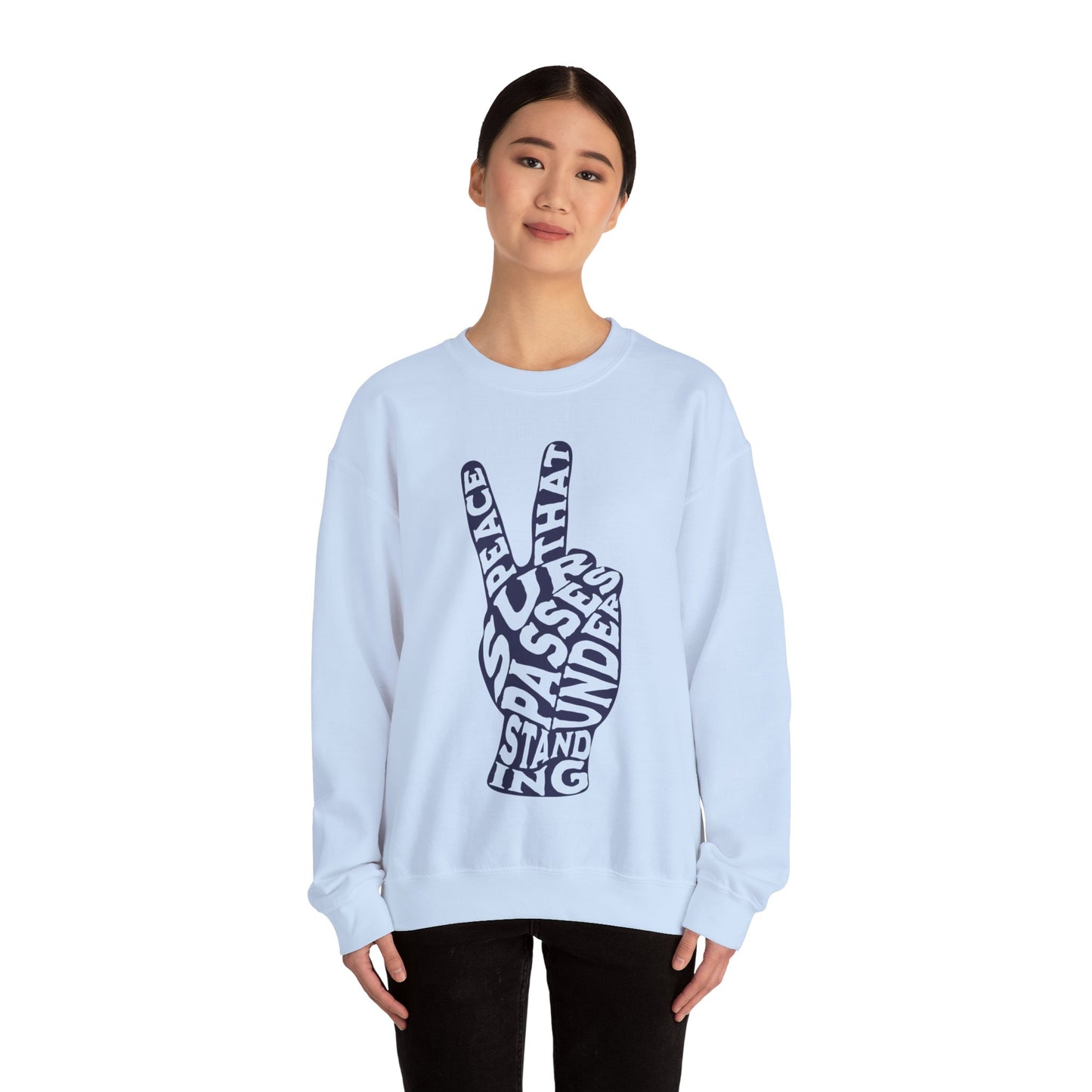 "Peace" Adult Crewneck Sweatshirt