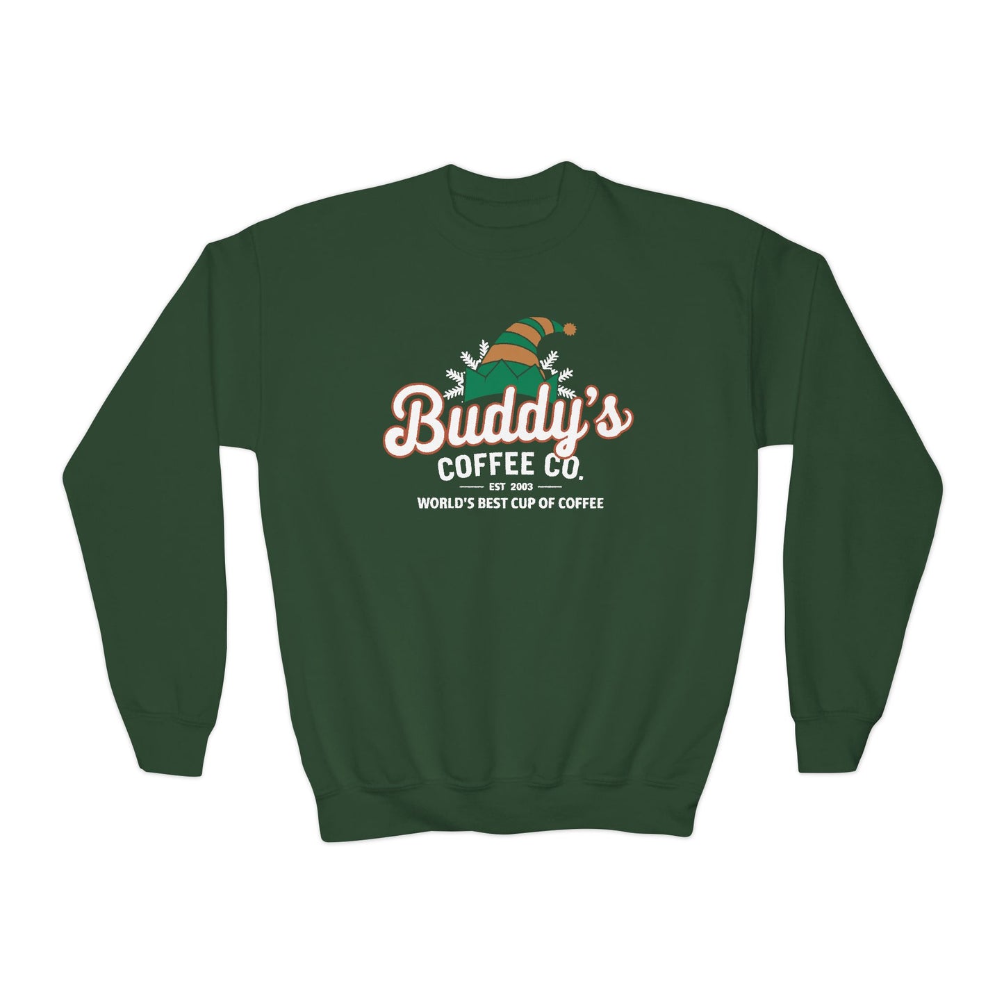 "Buddy's Coffee Co. " Christmas Kids Crewneck Sweatshirt