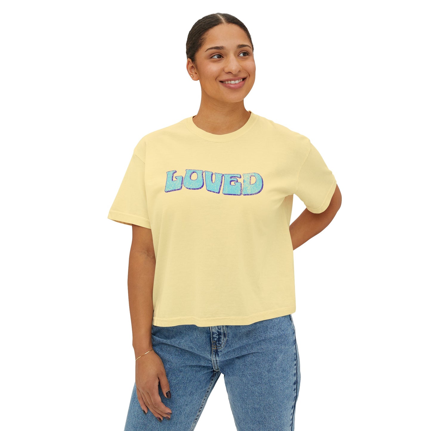 "Everlasting Love" Groovy Women's Boxy Tee