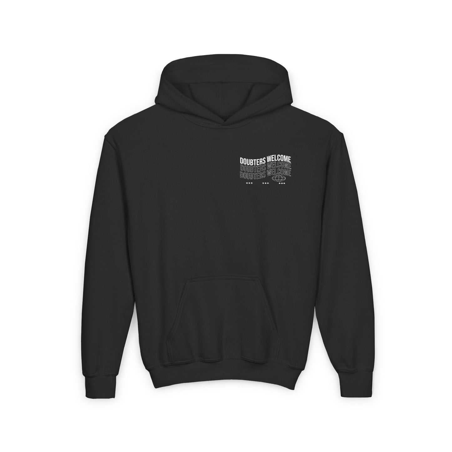 "Doubters Welcome" Kids Heavy Weight Hoodie