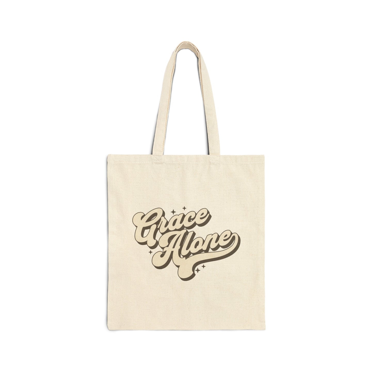 "Grace Alone" Cotton Canvas Tote Bag