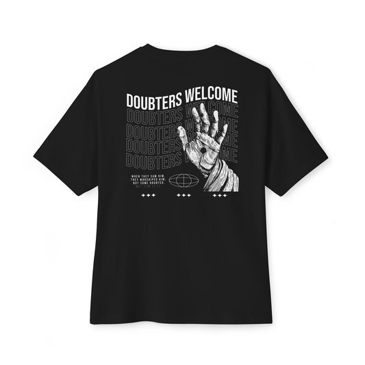 "Doubters Welcome" Adult Unisex Oversized Boxy Tee