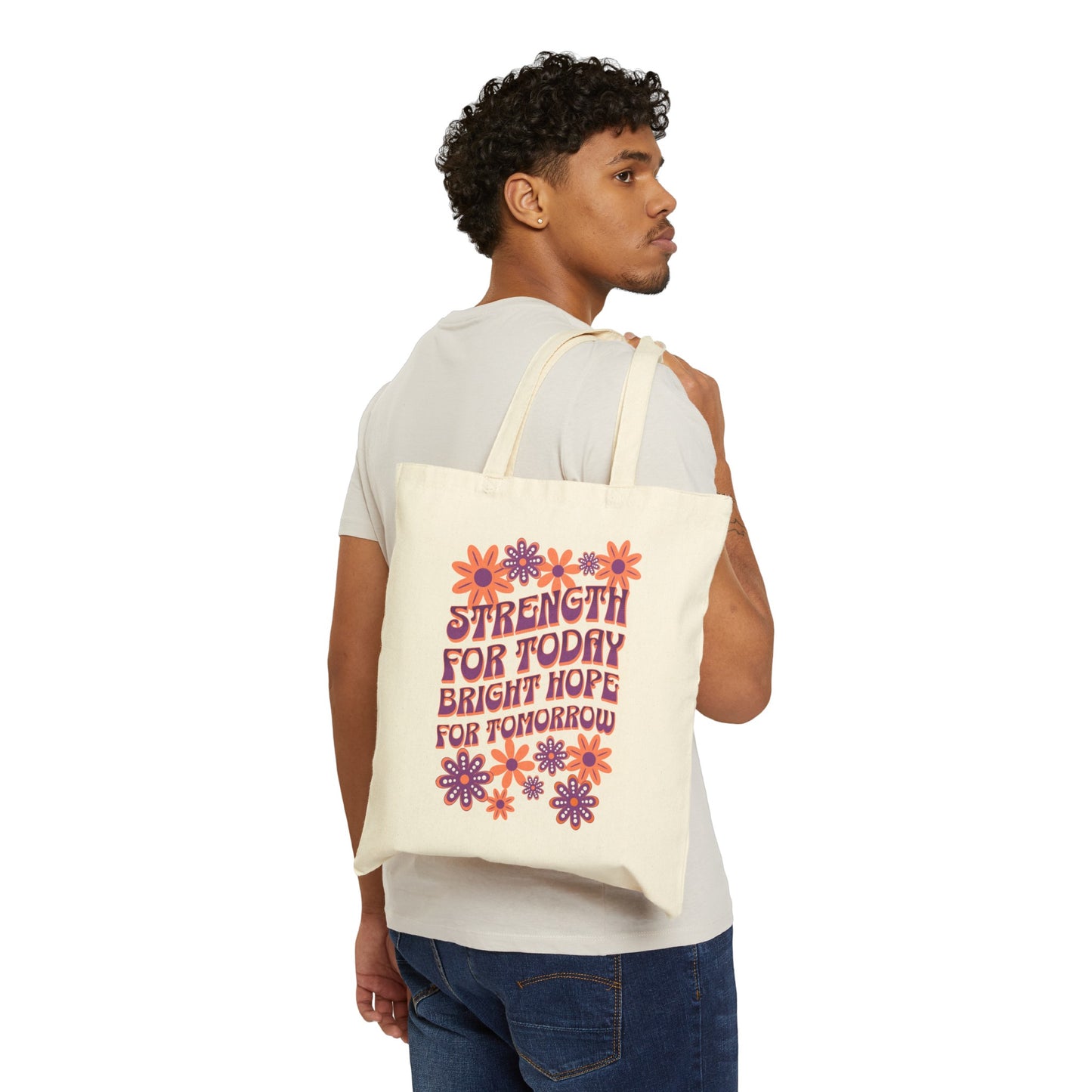 "Strength & Bright Hope" Cotton Canvas Tote Bag