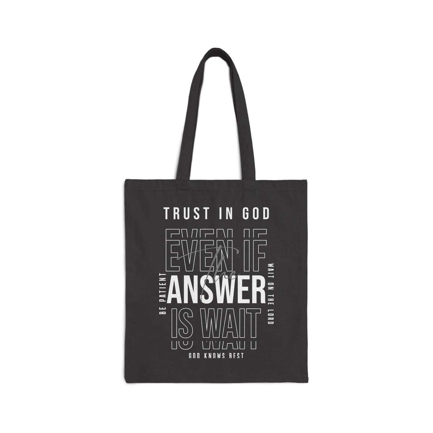 "Trust In God" Cotton Canvas Tote Bag