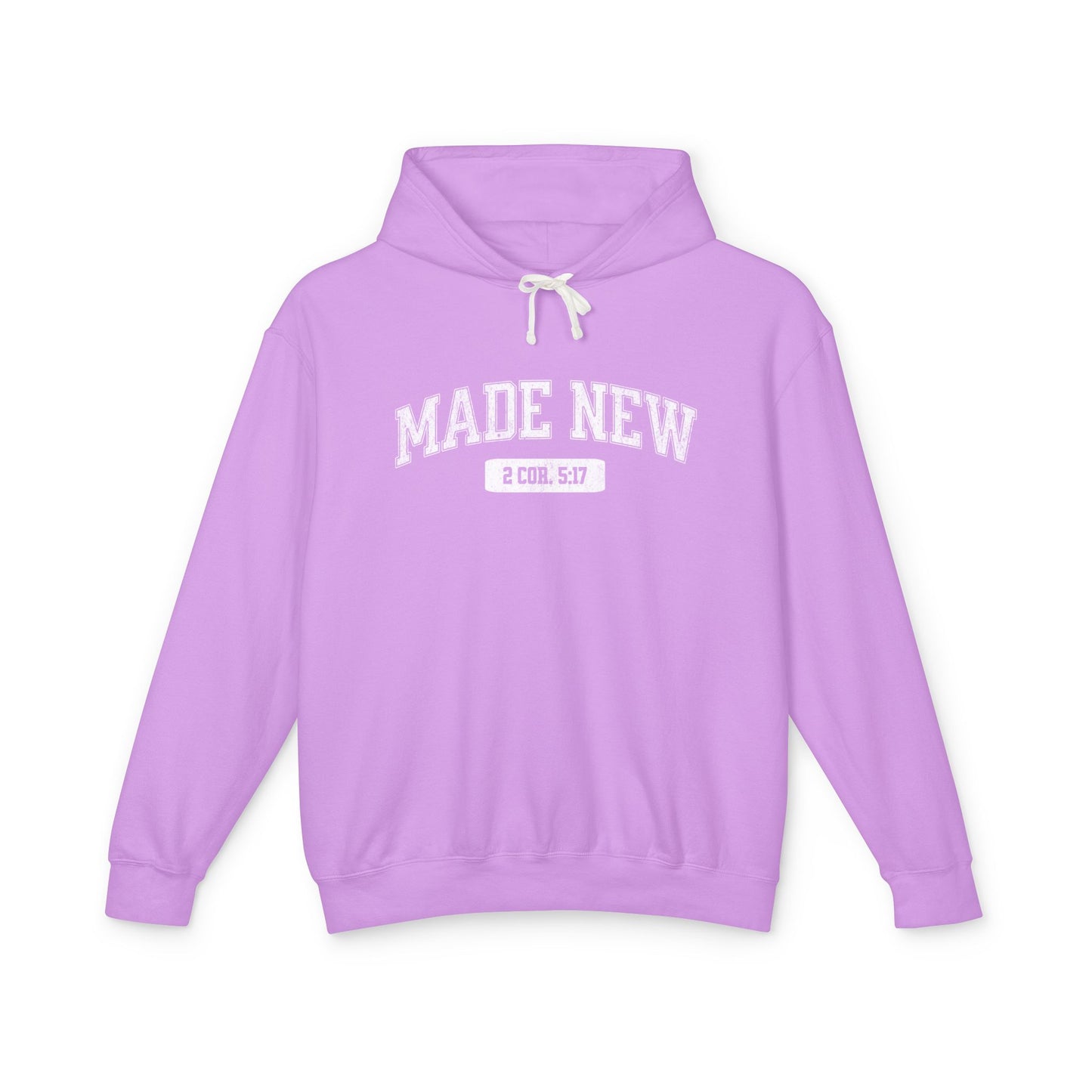 "MADE NEW" VARSITY UNISEX PREMIUM LIGHTWEIGHT HOODIE