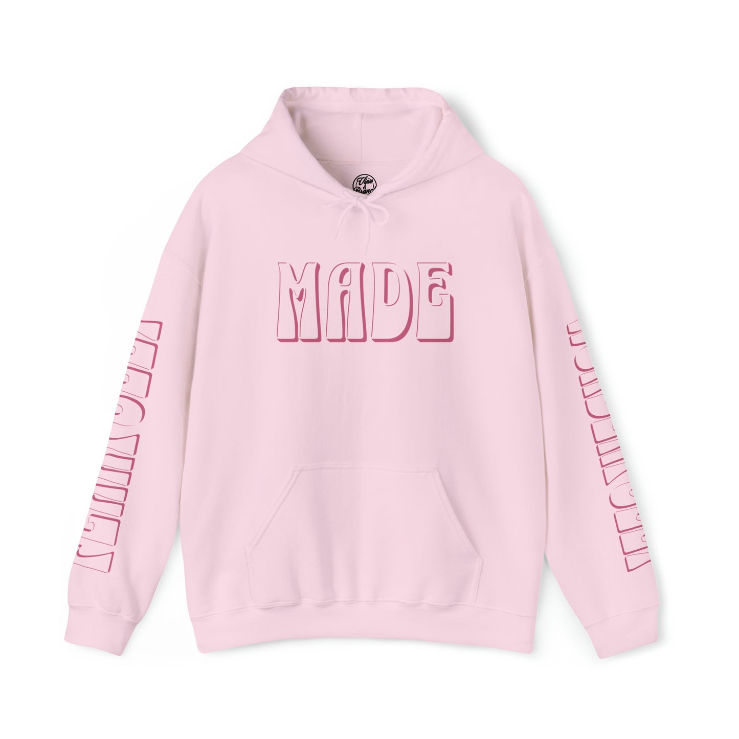 "Fearfully Wonderfully Made" Pink Adult Hoodie