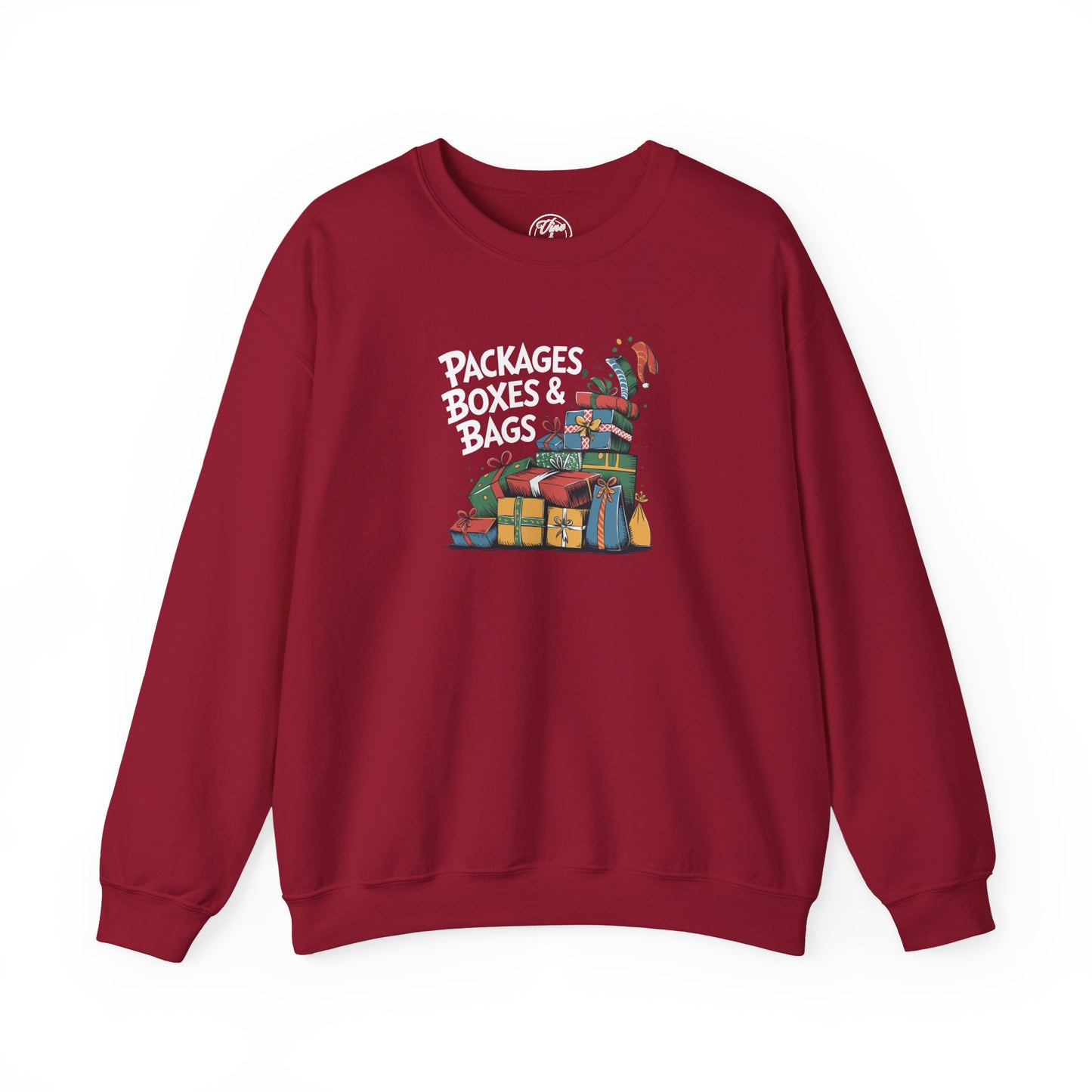 CHRISTMAS "PACKAGES BOXES & BAGS" UNISEX CREWNECK SWEATSHIRT