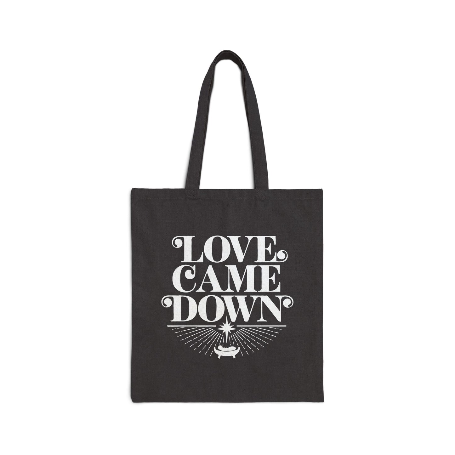 "Love Came Down" Christmas Cotton Canvas Tote Bag