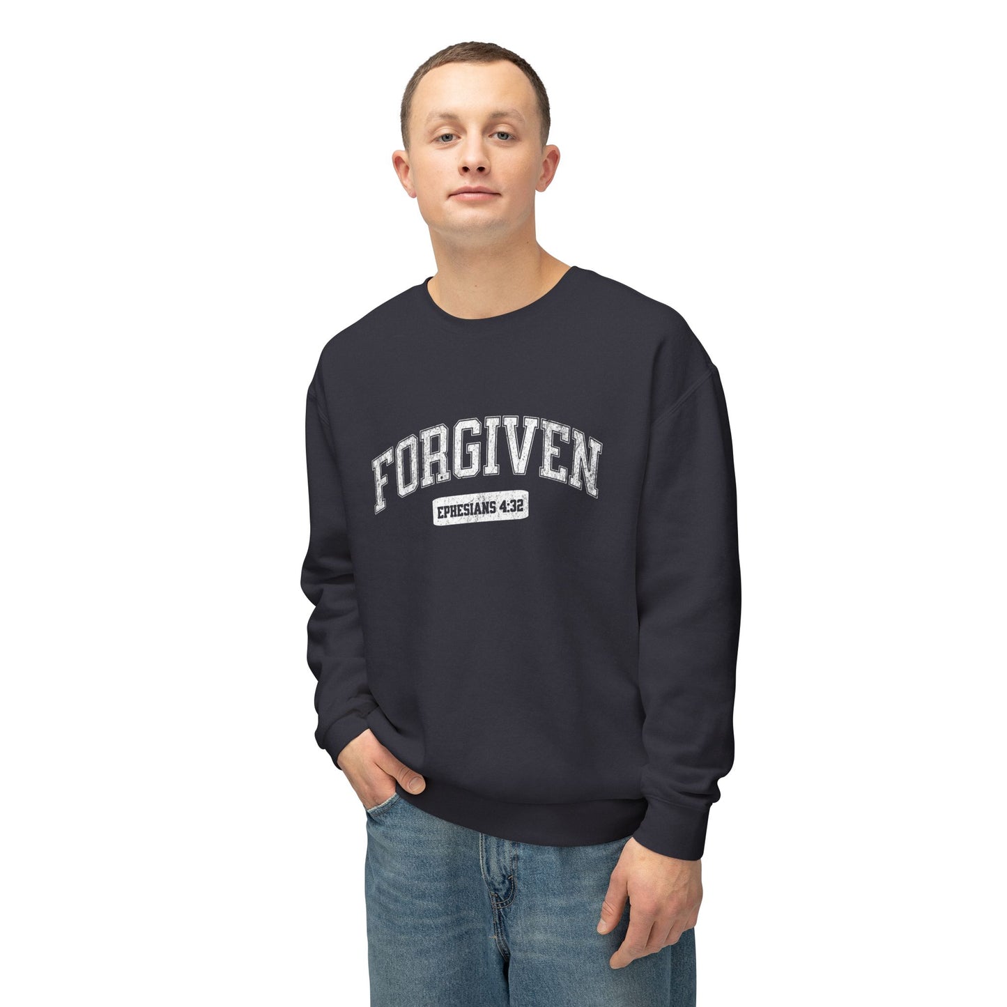 "FORGIVEN" VARSITY UNISEX PREMIUM SWEATSHIRT