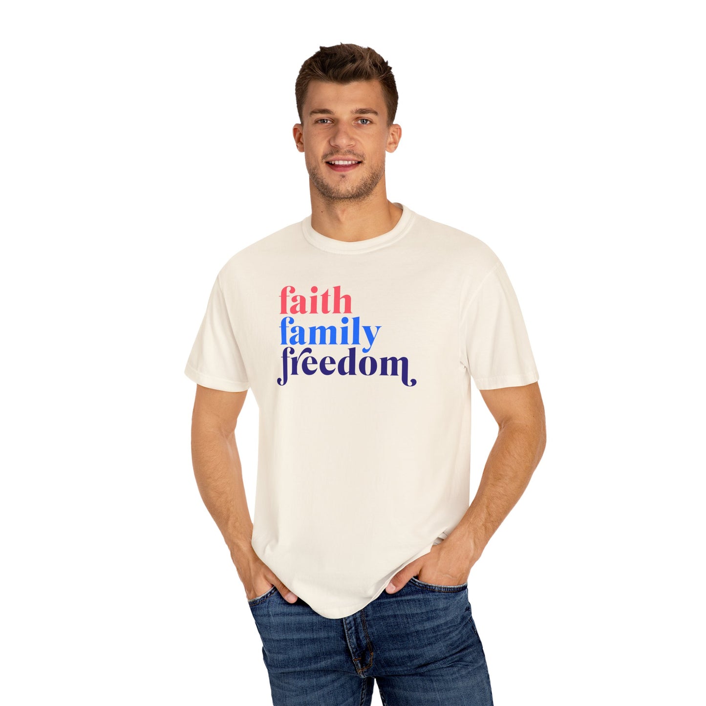 "FAITH FAMILY FREEDOM" UNISEX PREMIUM TEE"