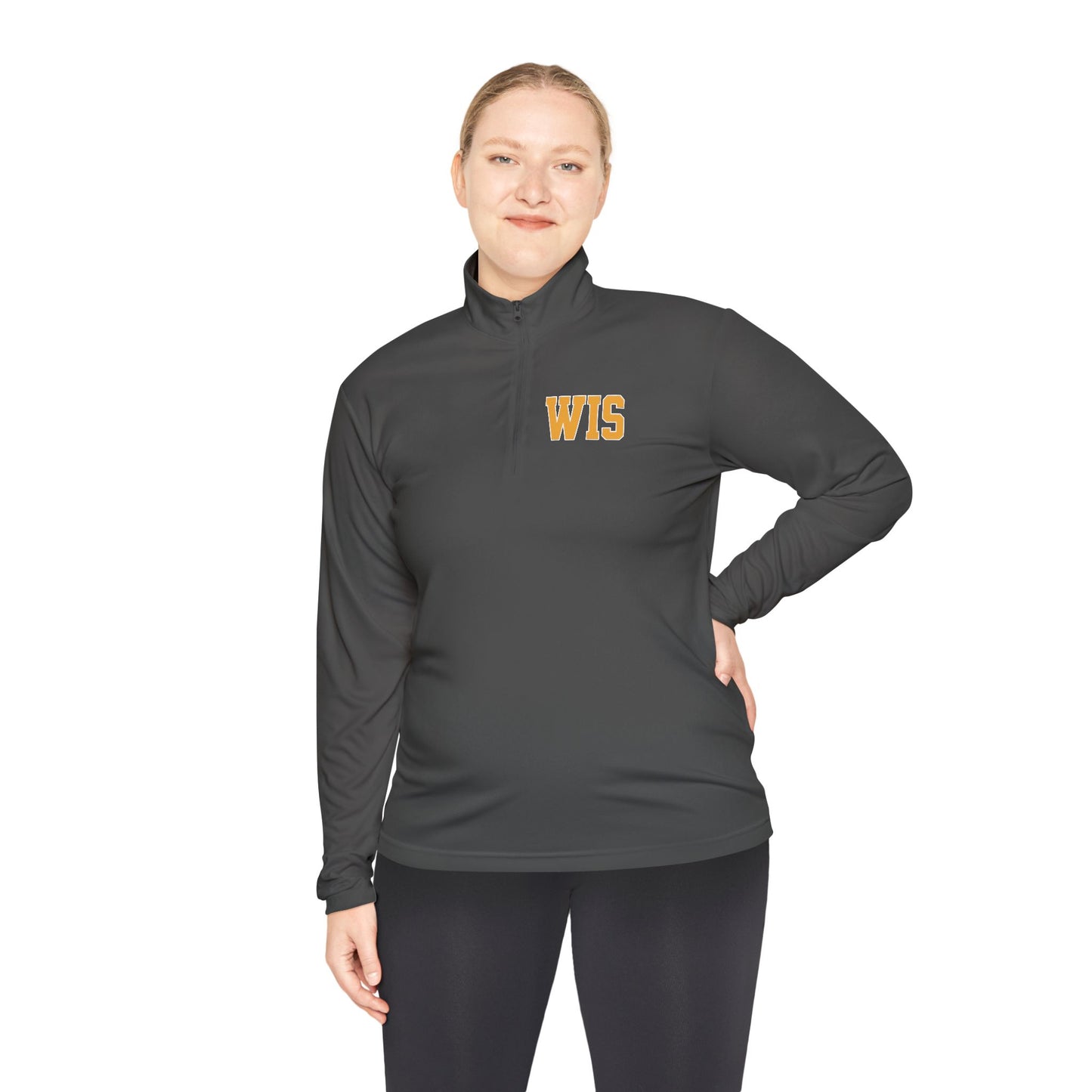 WIS "IT'S GONNA BE GREAT!" QUARTER ZIP MOISTURE WICKING PULLOVER