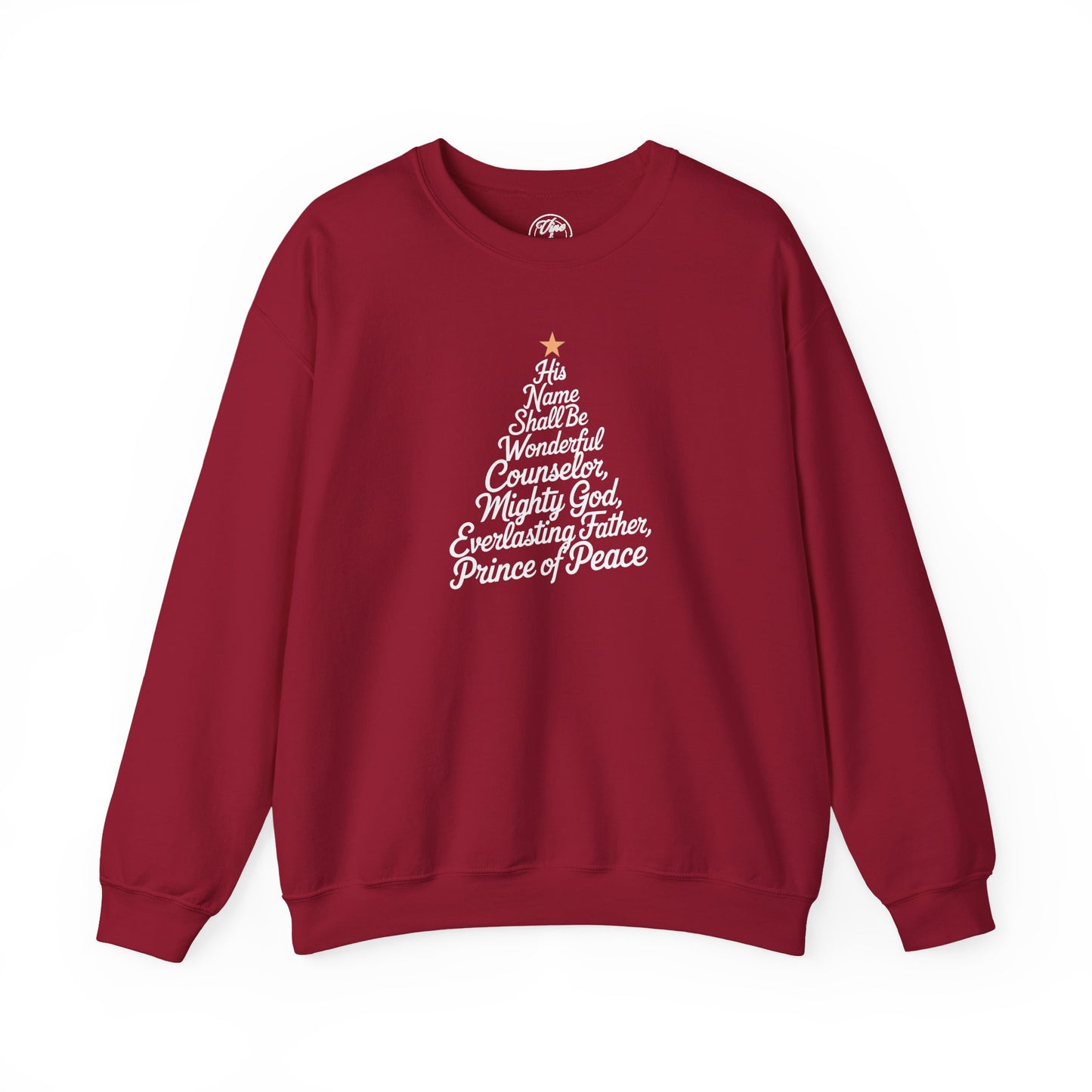 CHRISTMAS "HIS NAME SHALL BE" UNISEX CREWNECK SWEATSHIRT