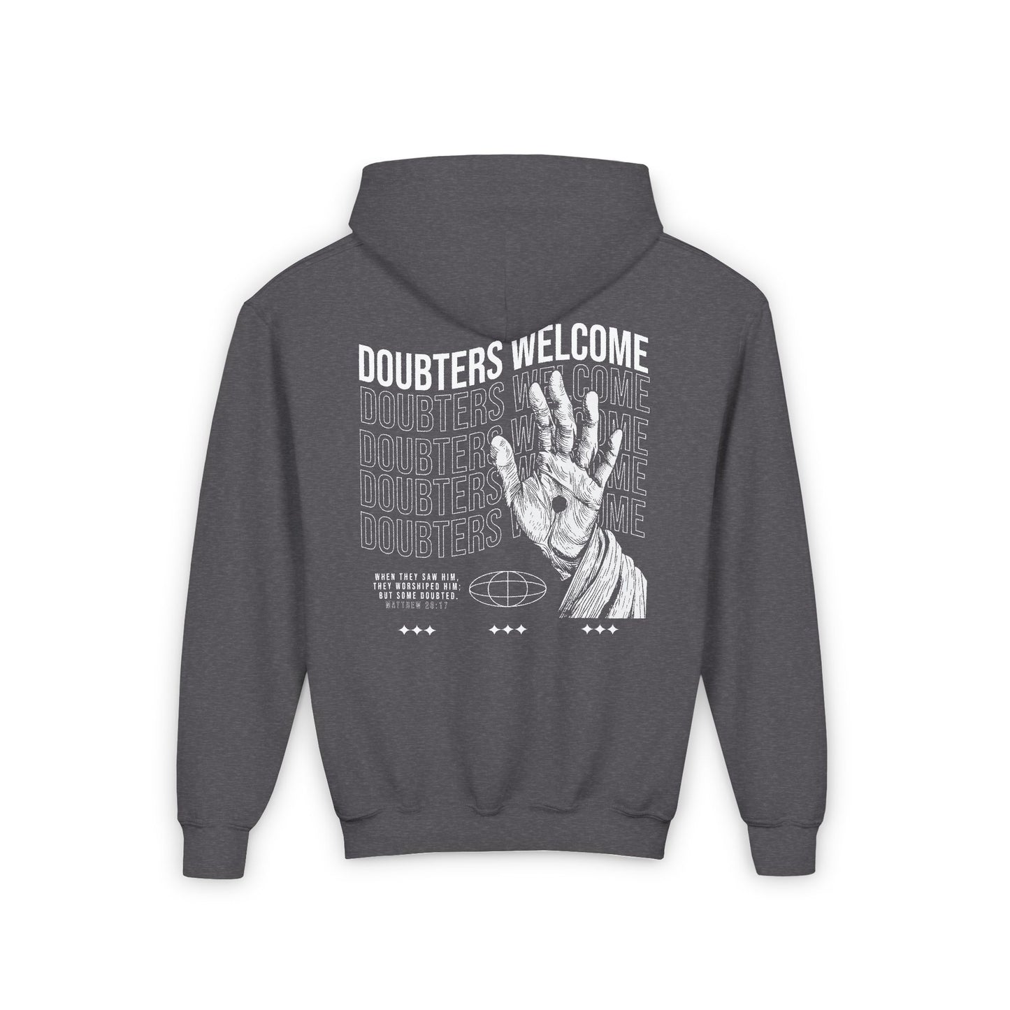 "Doubters Welcome" Kids Heavy Weight Hoodie