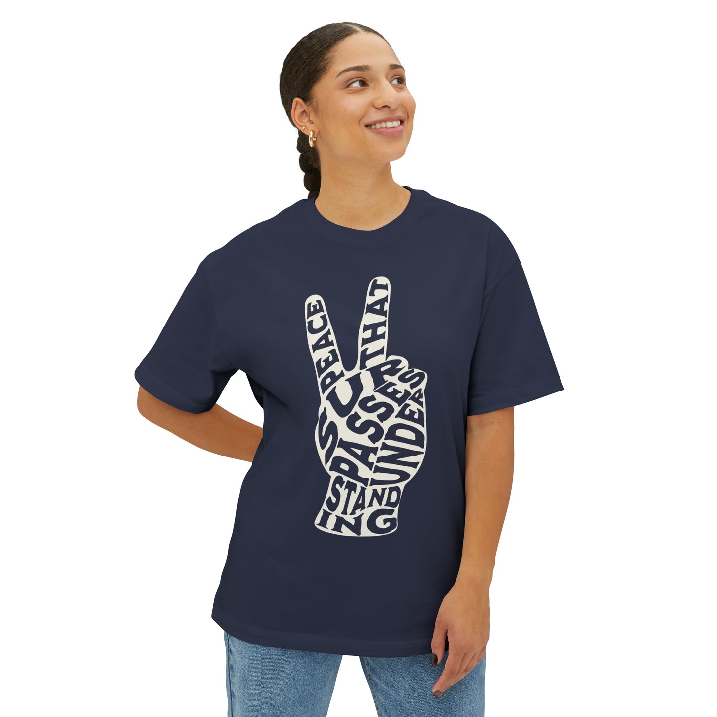 "Peace That Surpasses Understanding" Adult Unisex Oversized Boxy Tee