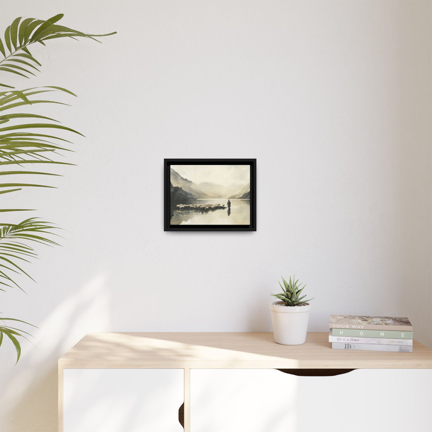 "Calm Waters" Horizontal Framed Matte Canvas Art Print