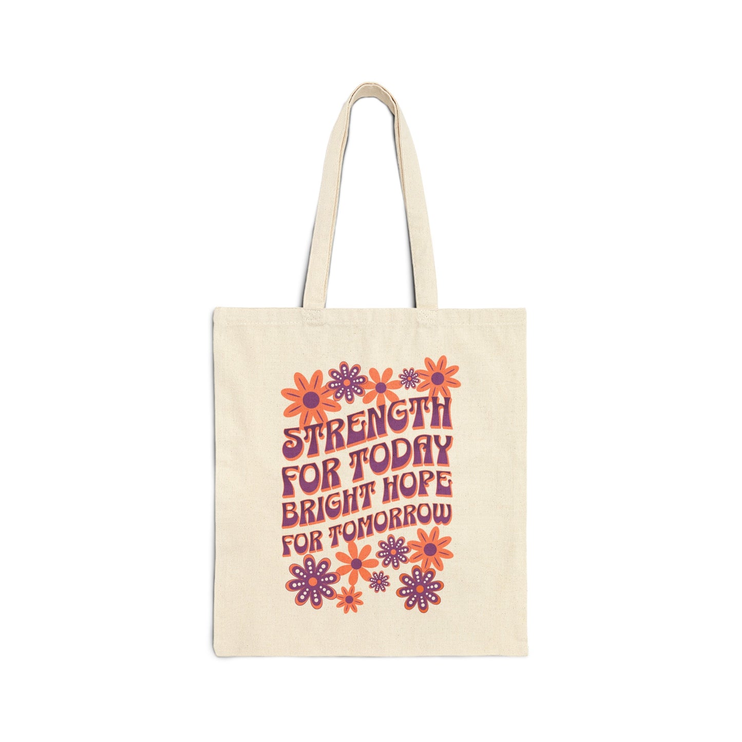 "Strength & Bright Hope" Cotton Canvas Tote Bag