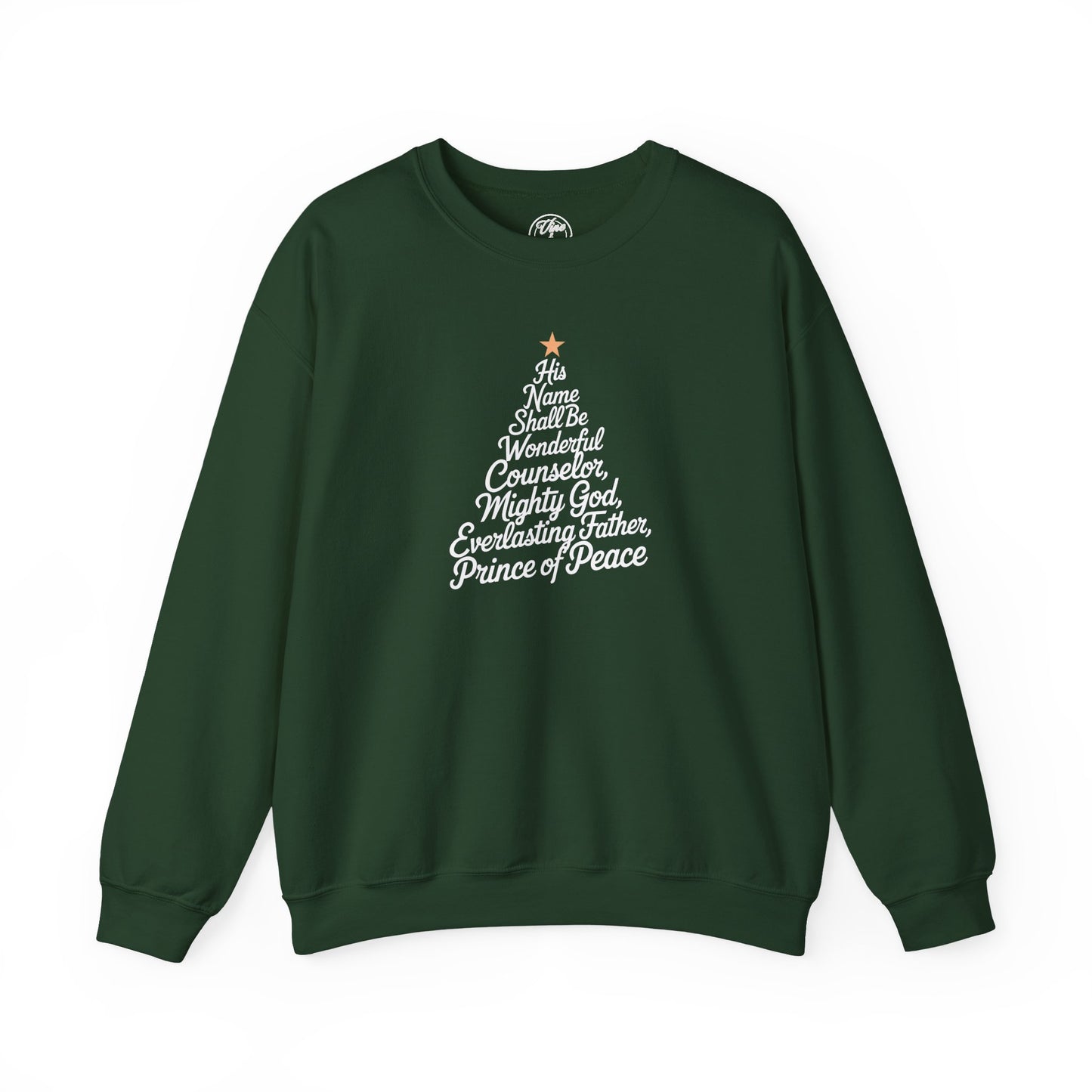 CHRISTMAS "HIS NAME SHALL BE" UNISEX CREWNECK SWEATSHIRT