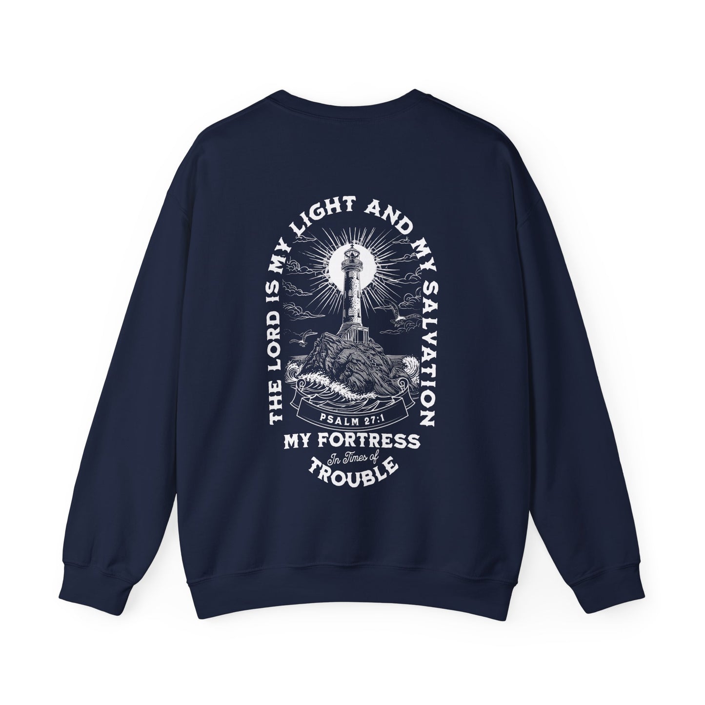 "Psalm 27:1" Adult Crewneck Sweatshirt