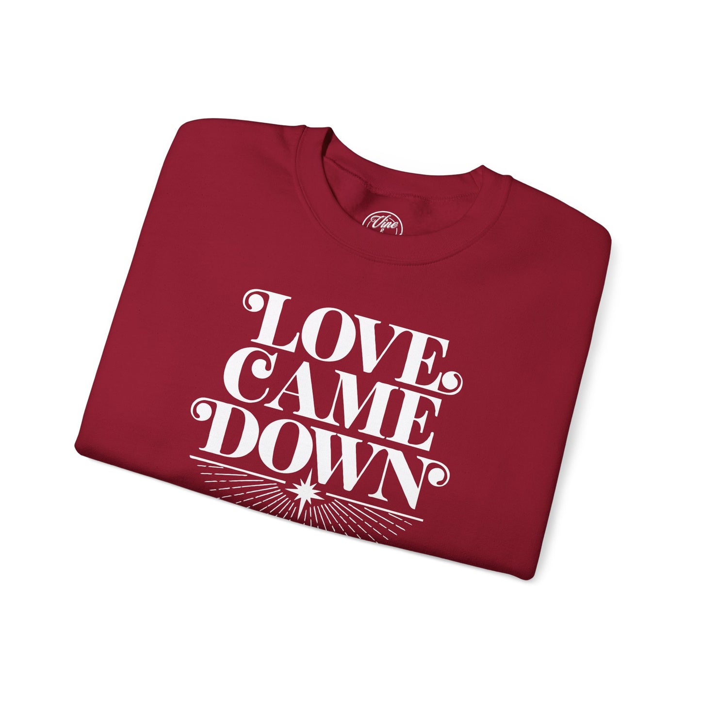 CHRISTMAS "LOVE CAME DOWN" UNISEX CREWNECK SWEATSHIRT