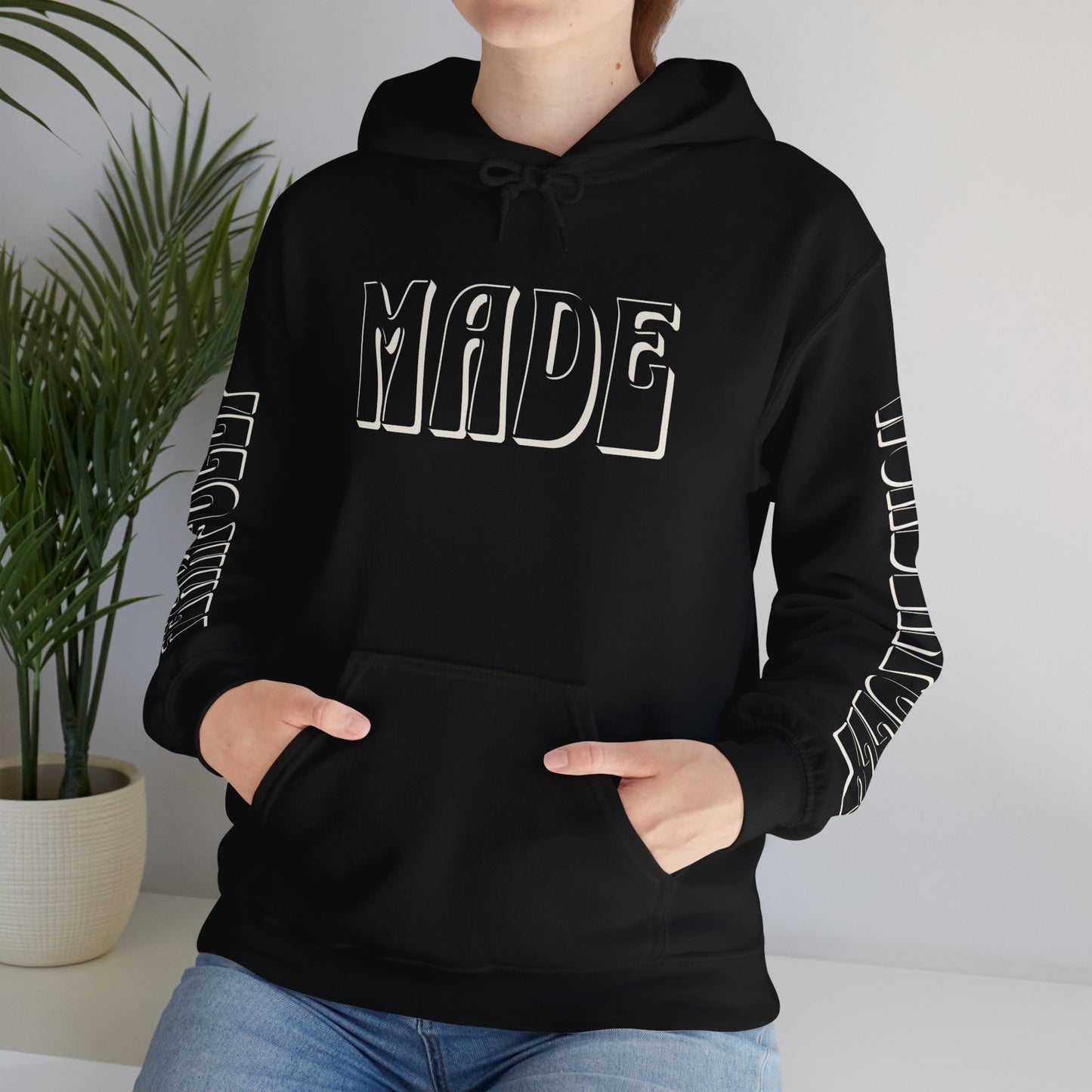 "Fearfully Wonderfully Made" Black Adult Hoodie