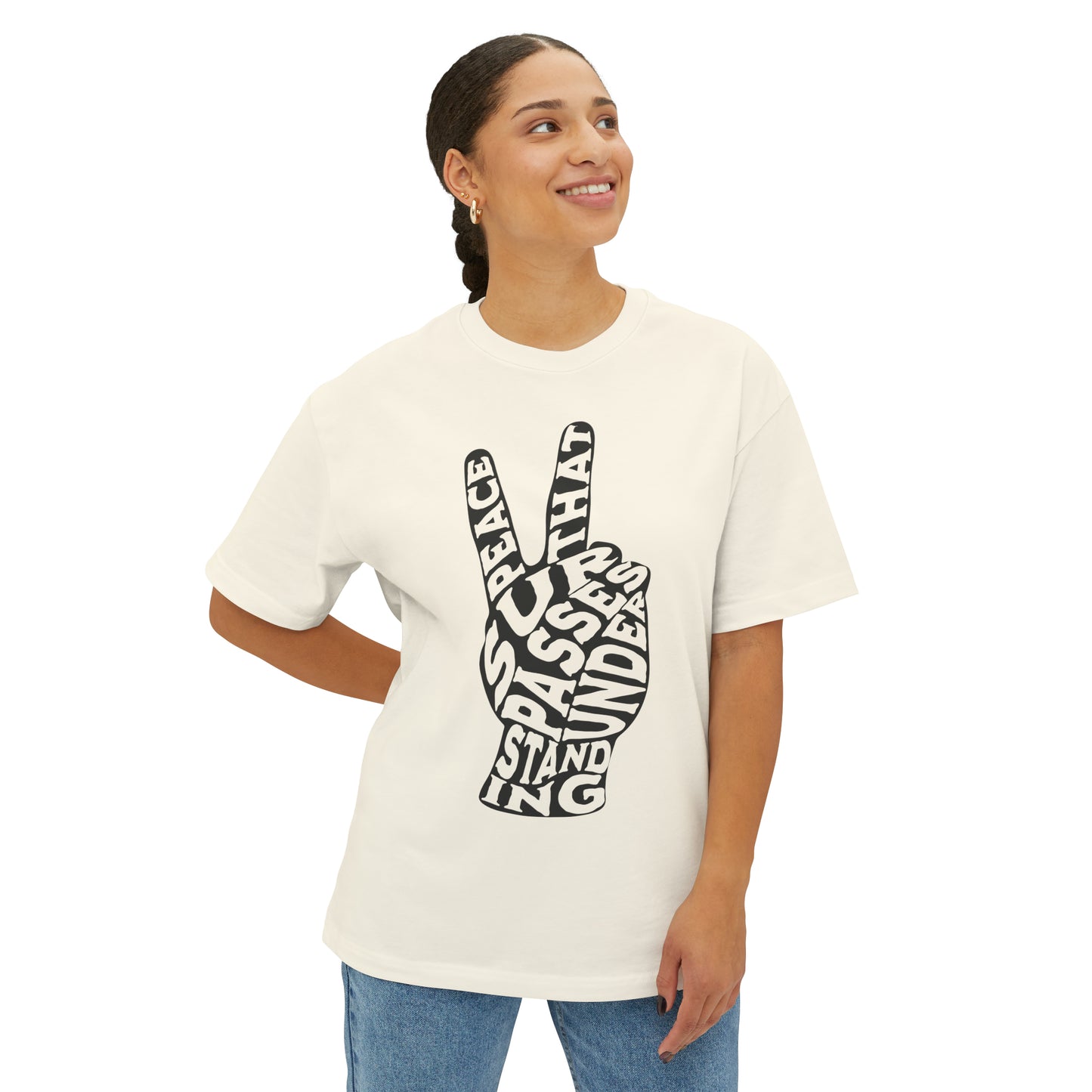 "Peace That Surpasses Understanding" Adult Unisex Oversized Boxy Tee