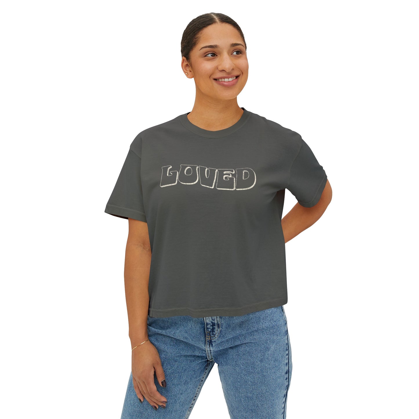 "Everlasting Love" Groovy Women's Boxy Tee