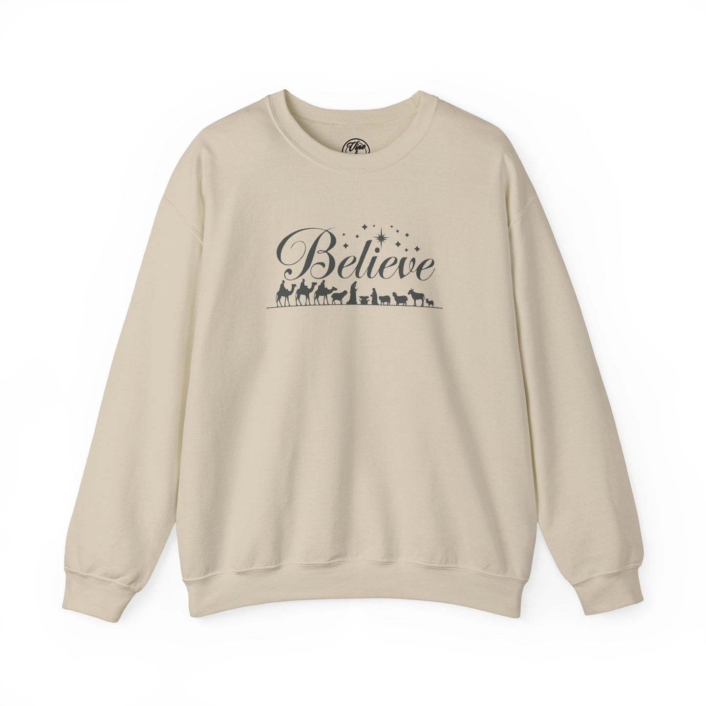 "Believe Nativity" Christmas Crewneck Sweatshirt