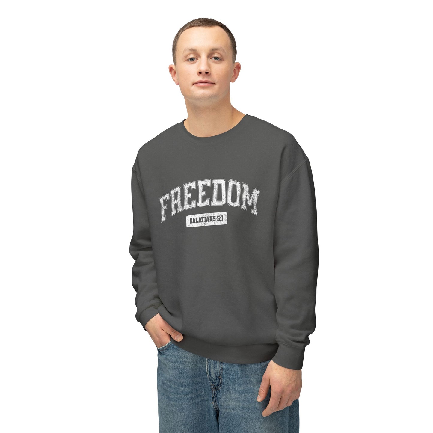 "FREEDOM" VARSITY UNISEX PREMIUM SWEATSHIRT