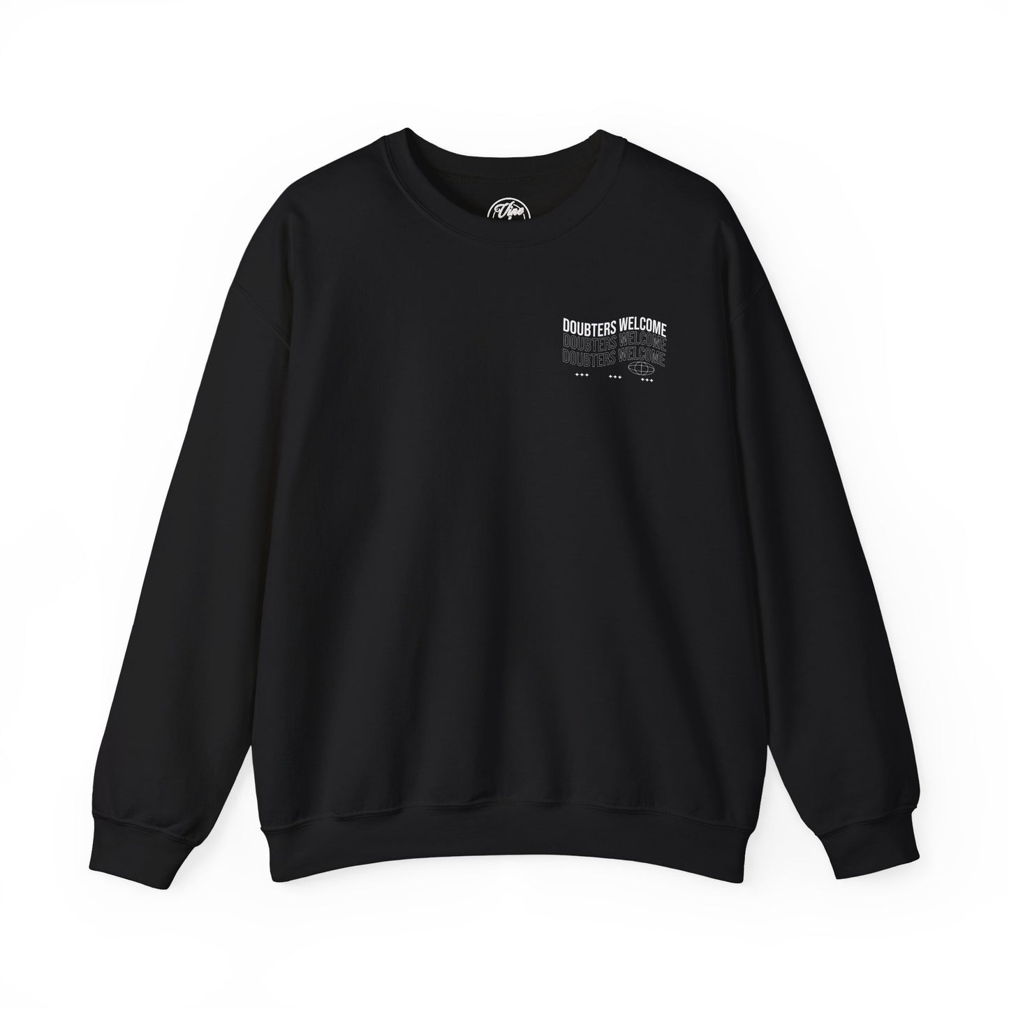 "Doubters Welcome" Adult Crewneck Sweatshirt