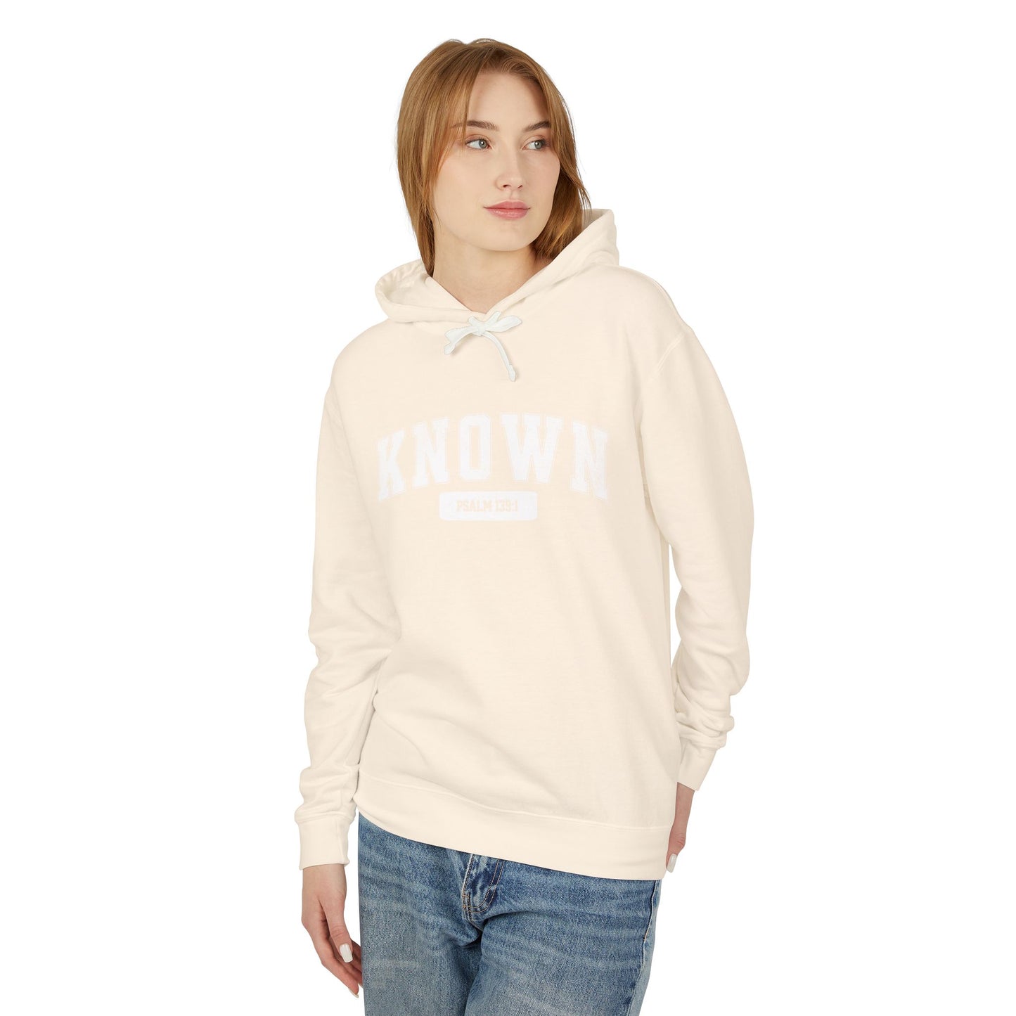 "KNOWN" VARSITY UNISEX PREMIUM LIGHTWEIGHT HOODIE