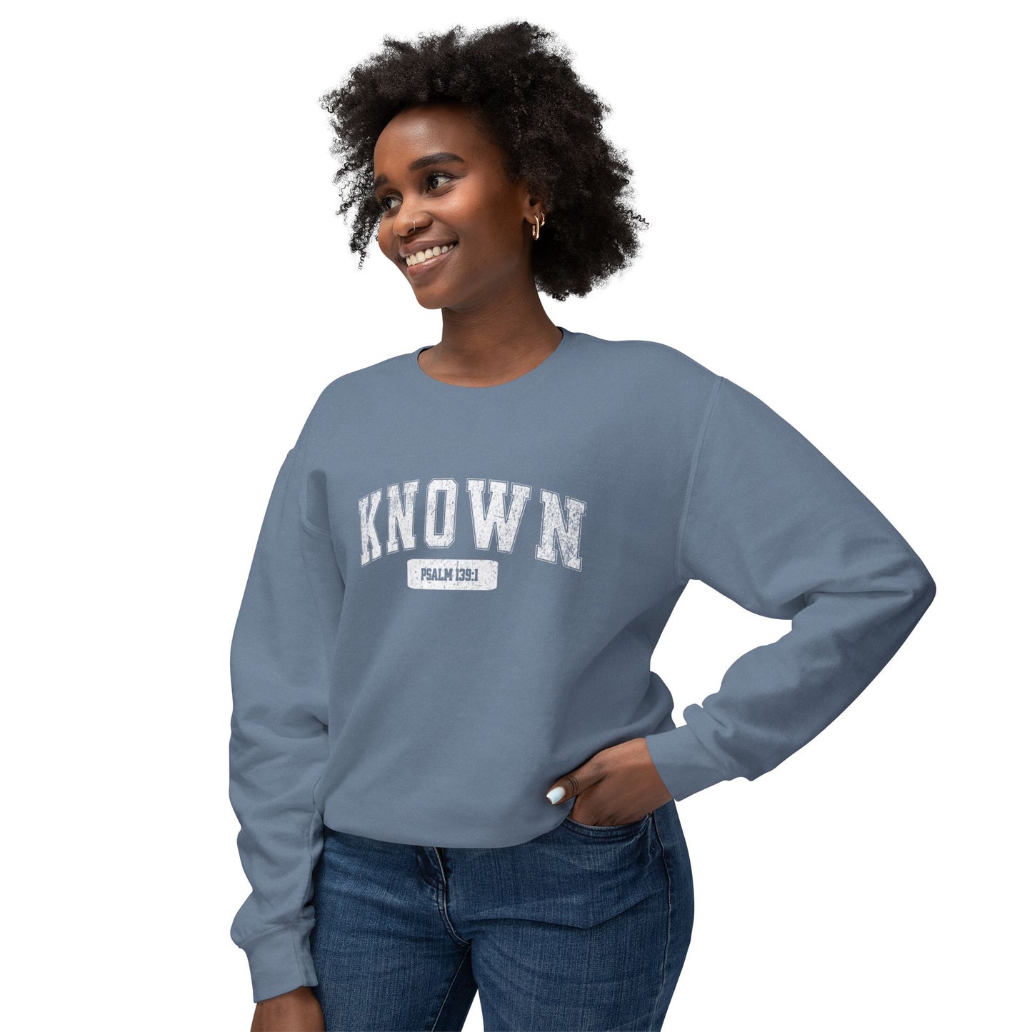 "KNOWN" VARSITY UNISEX PREMIUM SWEATSHIRT