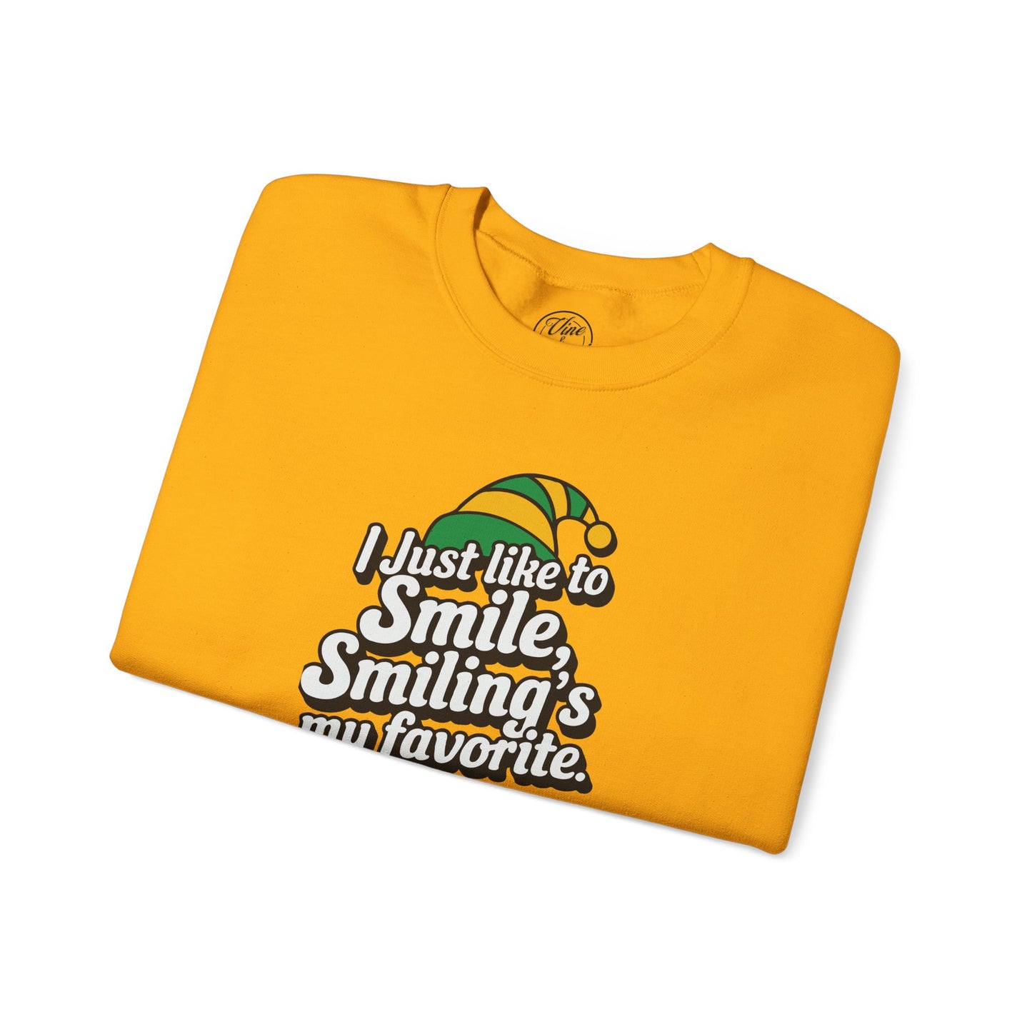 "Smiling's My Favorite" Christmas Crewneck Sweatshirt