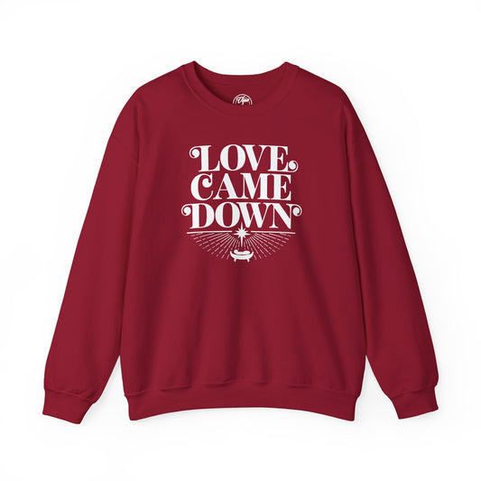 CHRISTMAS "LOVE CAME DOWN" UNISEX CREWNECK SWEATSHIRT