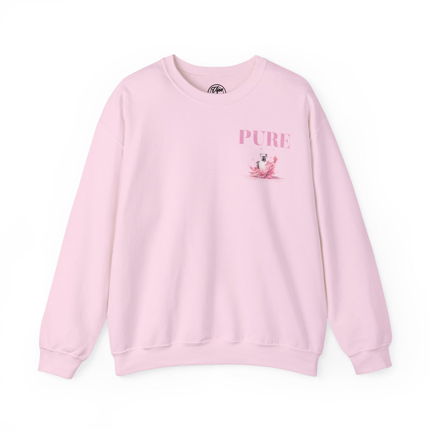 "Pure Worship" Pink Adult Crewneck Sweatshirt