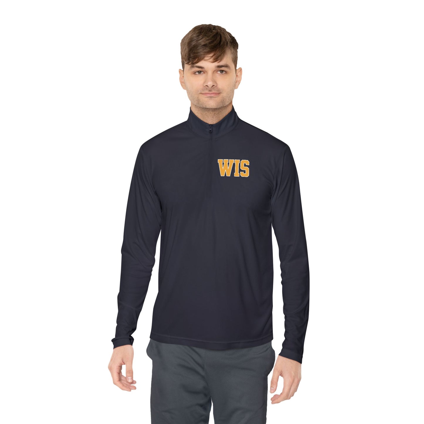 WIS "IT'S GONNA BE GREAT!" QUARTER ZIP MOISTURE WICKING PULLOVER