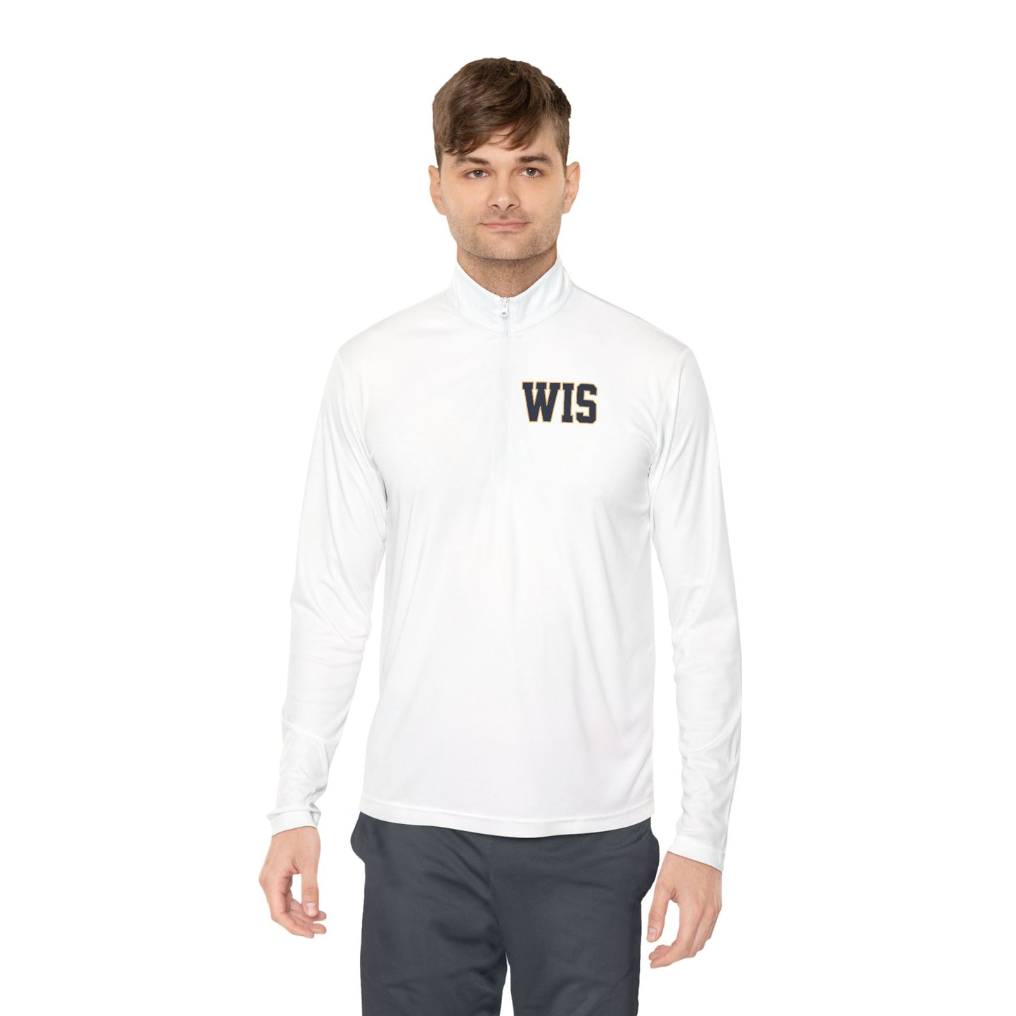 WIS "IT'S GONNA BE GREAT!" QUARTER ZIP MOISTURE WICKING PULLOVER