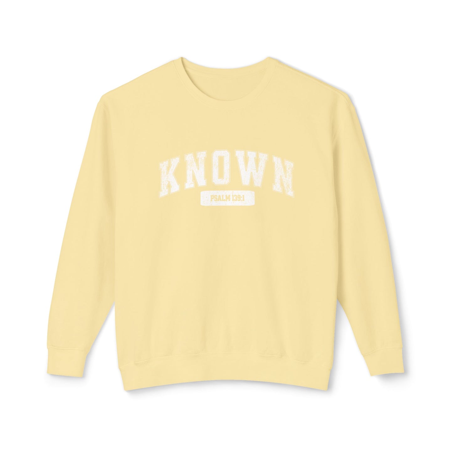 "KNOWN" VARSITY UNISEX PREMIUM SWEATSHIRT