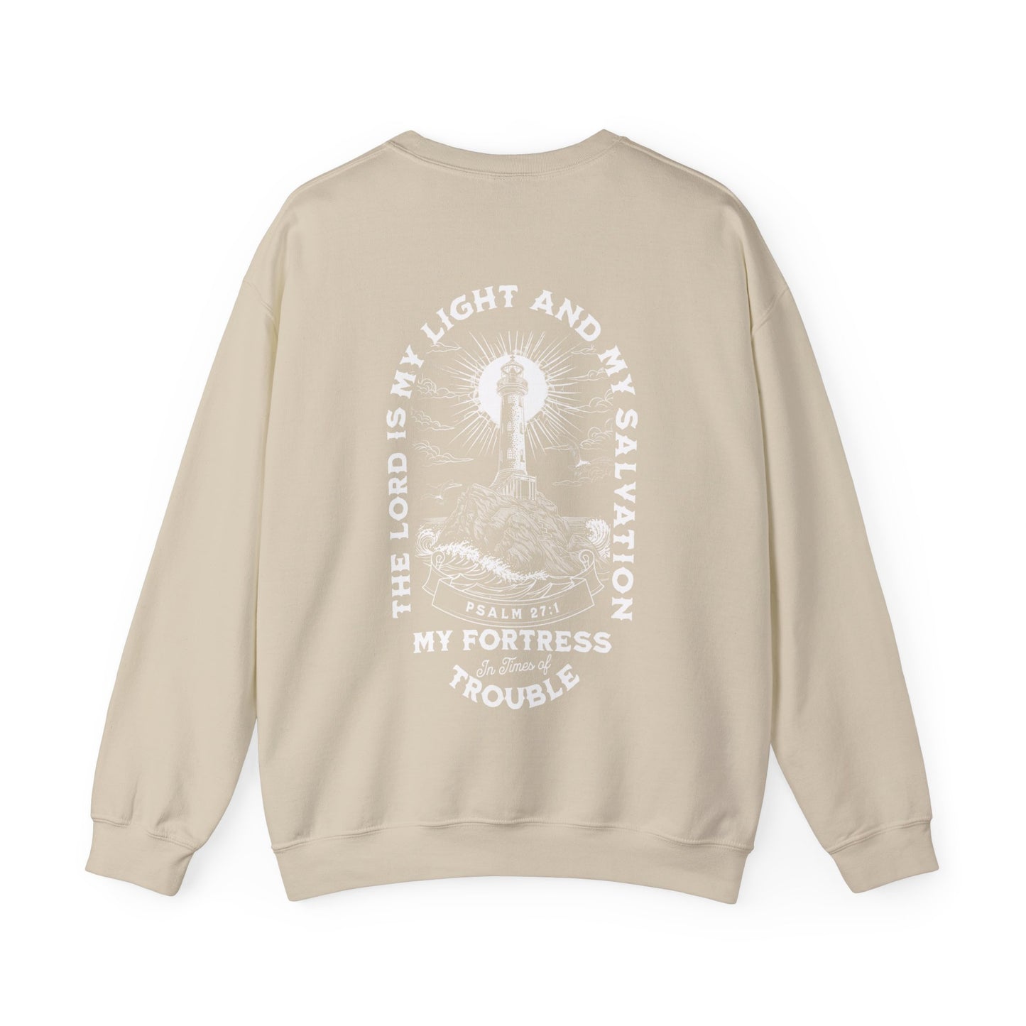 "Psalm 27:1" Adult Crewneck Sweatshirt