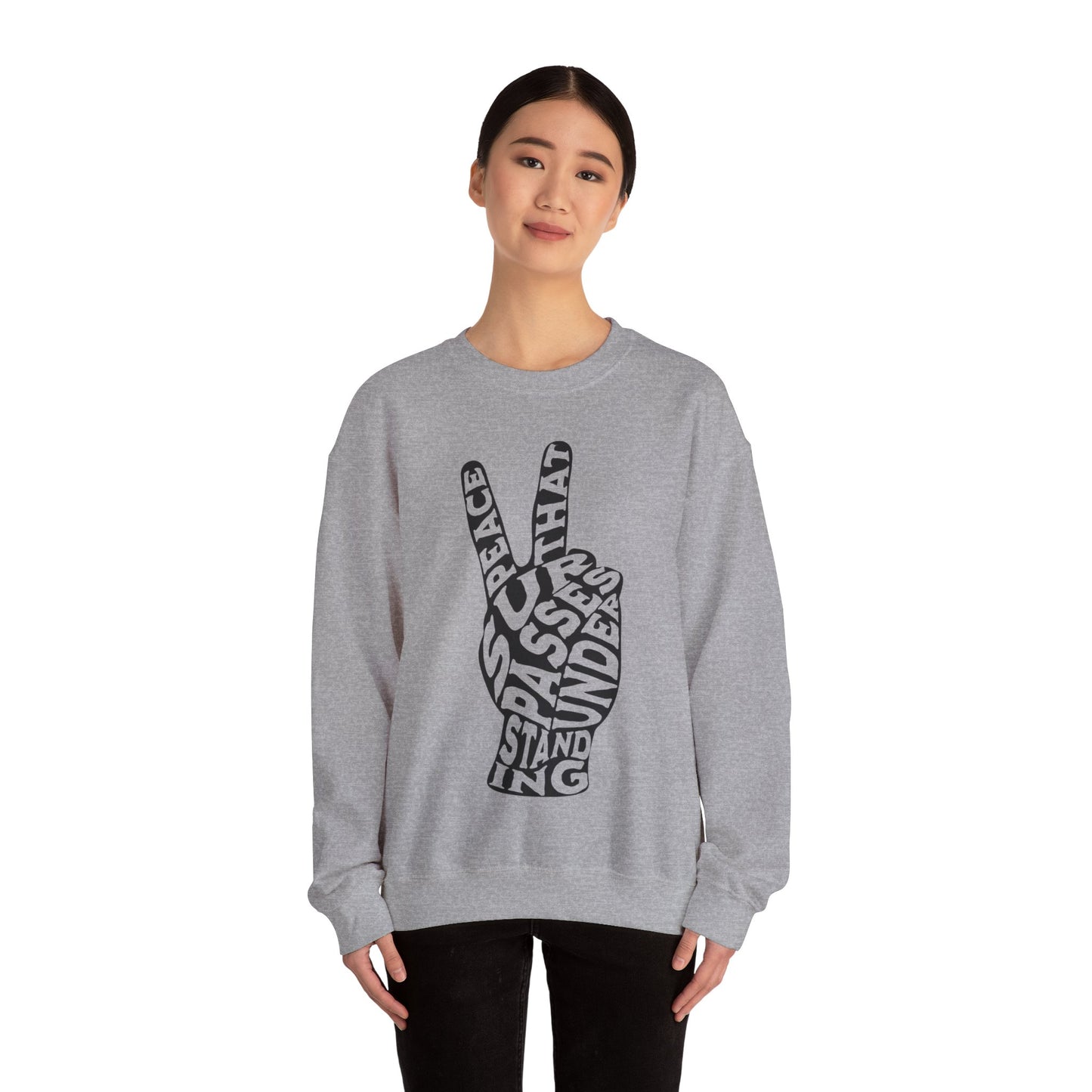 "Peace" Adult Crewneck Sweatshirt